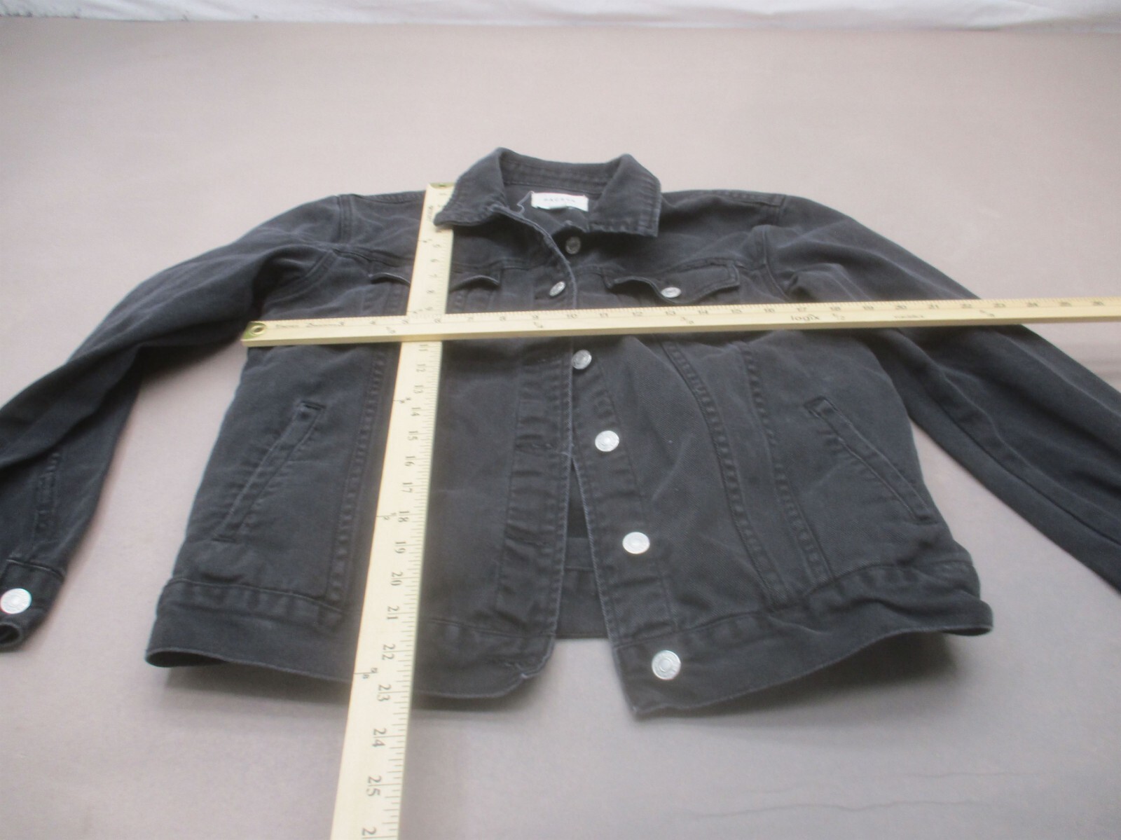 PACSUN Size M Womens 100% Cotton Pocket Lace Up Back Button Up Denim Jacket 020