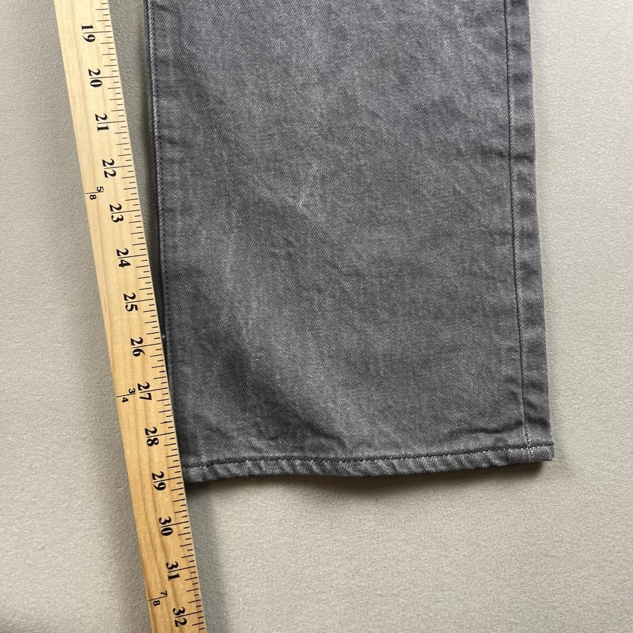 Levis 501 Jeans Mens 36×30 Gray Denim Original Straight Button Fly Charcoal Wash