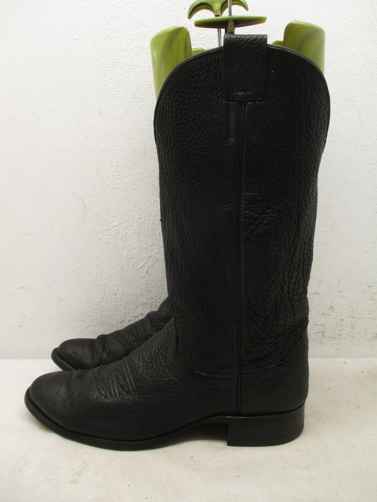 OKLAHOMA Black Bullhide Leather Cowboy Boots Mens Size 10 D Style 4099