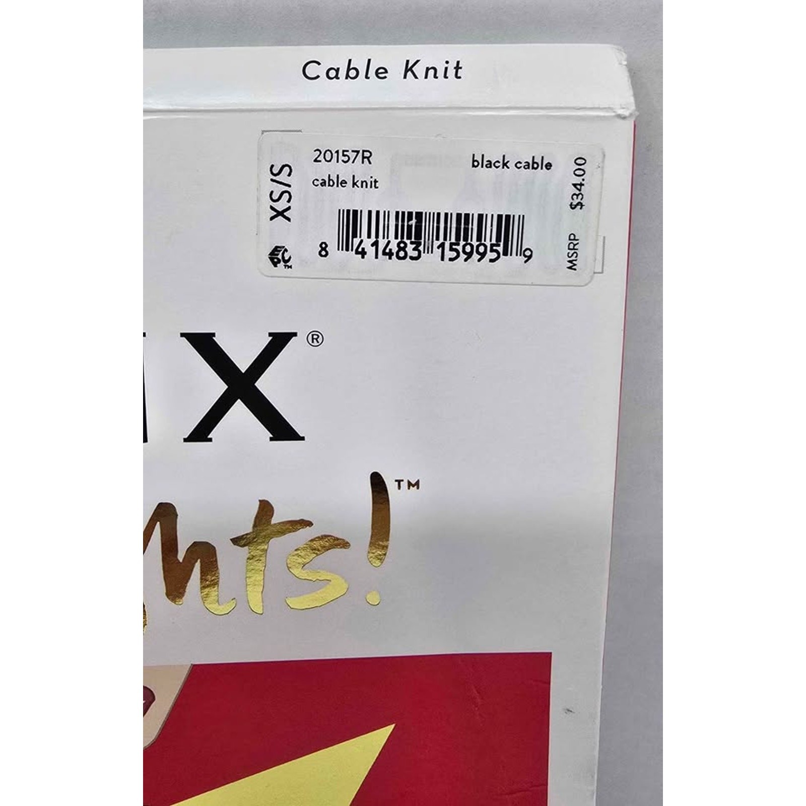 SPANX Arm Tights! Black Cable Knit XS/S