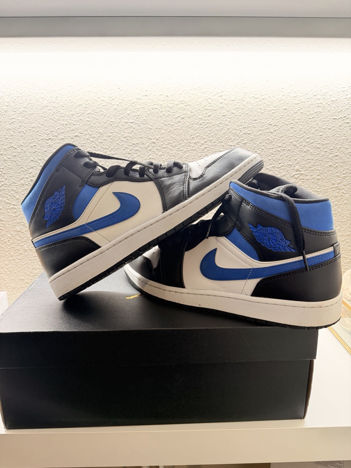Size 12- Air Jordan 1 Mid Racer Blue With Original Box