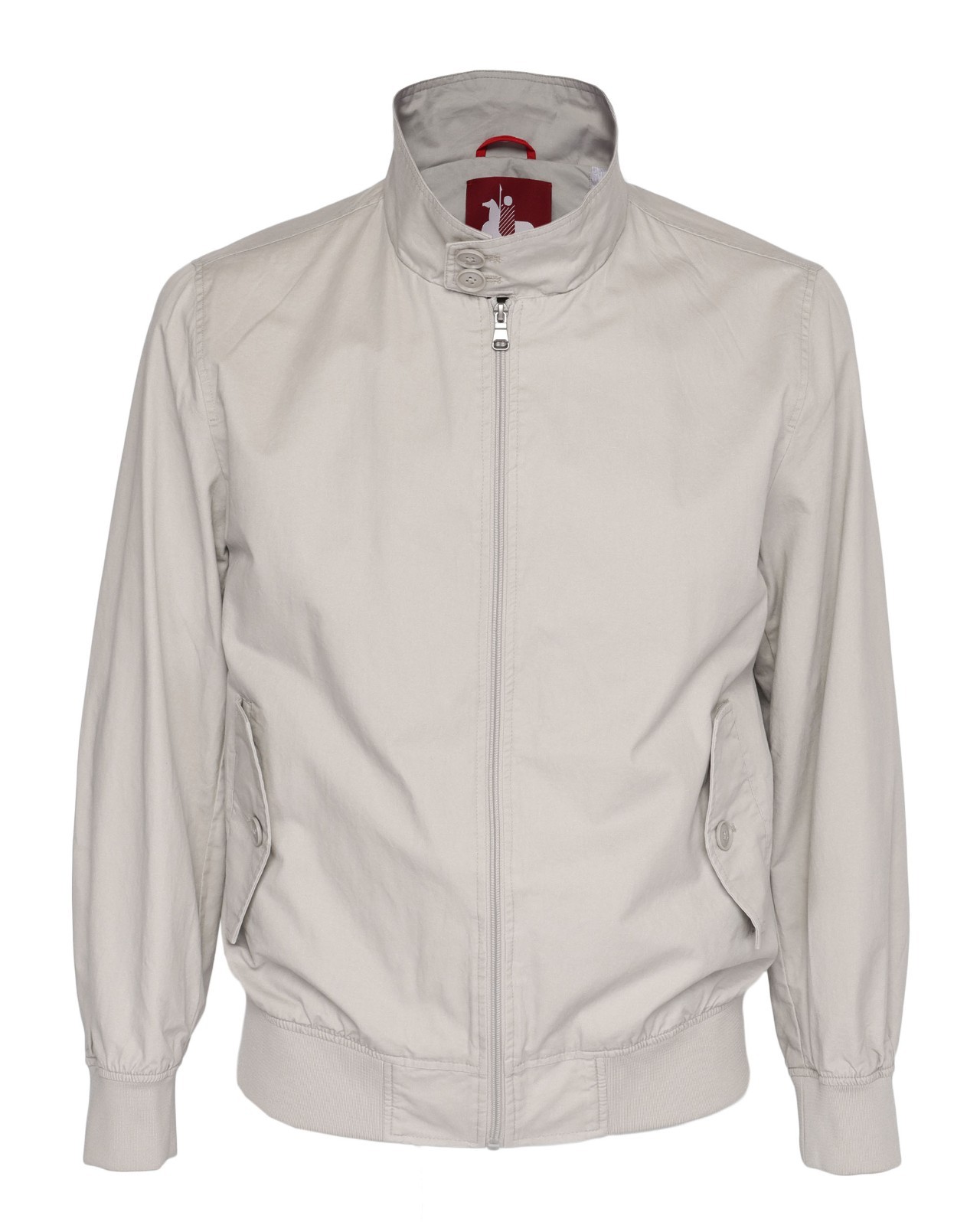 NWT EZZELINO BOMBER JACKET cotton dove-grey solid luxury Italy 62 5XL
