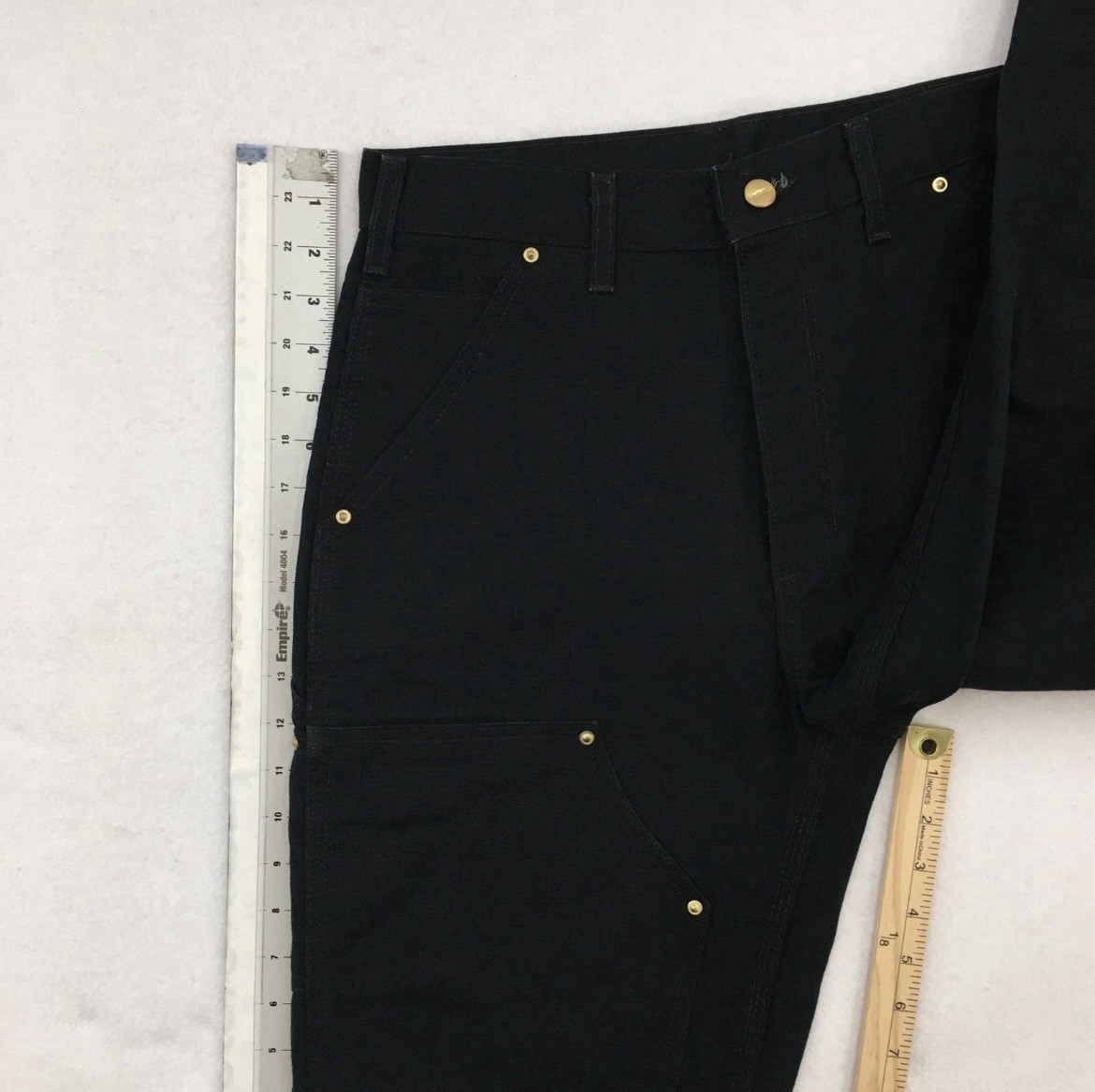 VINTAGE Carhartt B01 BLK Double Knee Logger Pants Black Duck Canvas Mens 30×32