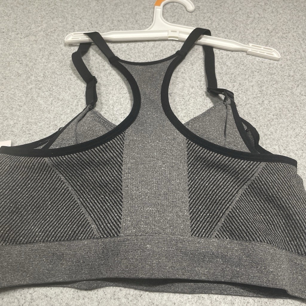 Auden Nursing Seamless Wireless Racerback Bra Heather Gray/Black M