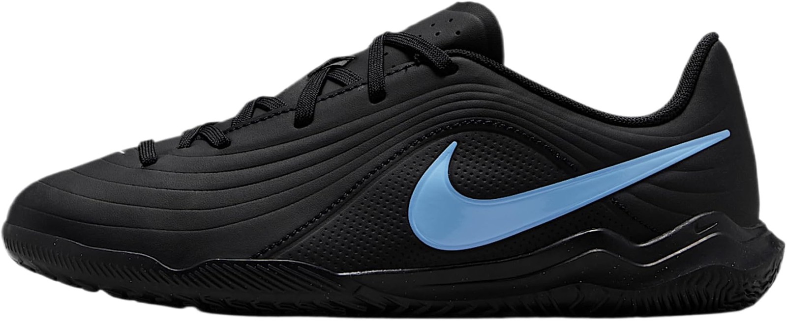 Nike Jr. Tiempo Maestro Club Indoor/Court Low-Top Soccer Shoes (Black/Ice Blue)