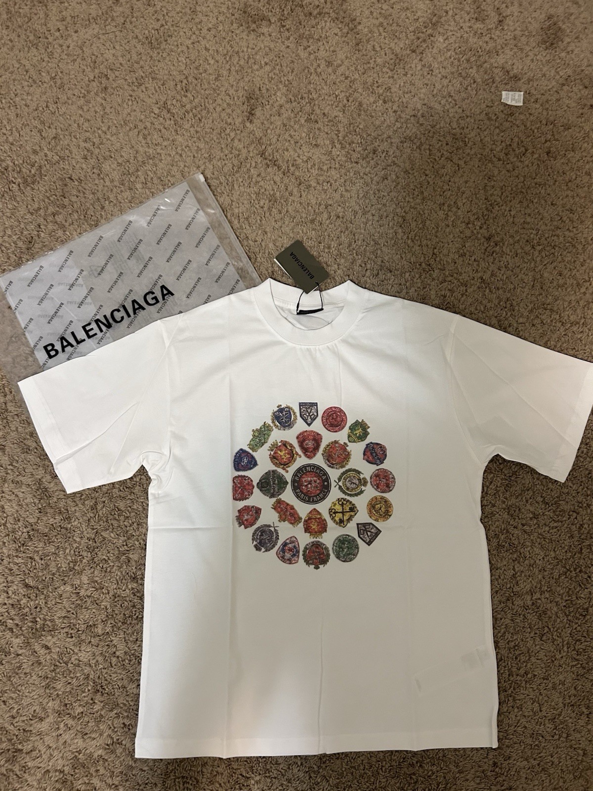 Balenciaga Floral Logo T-Shirt White | Tags Attached | Designer Streetwear