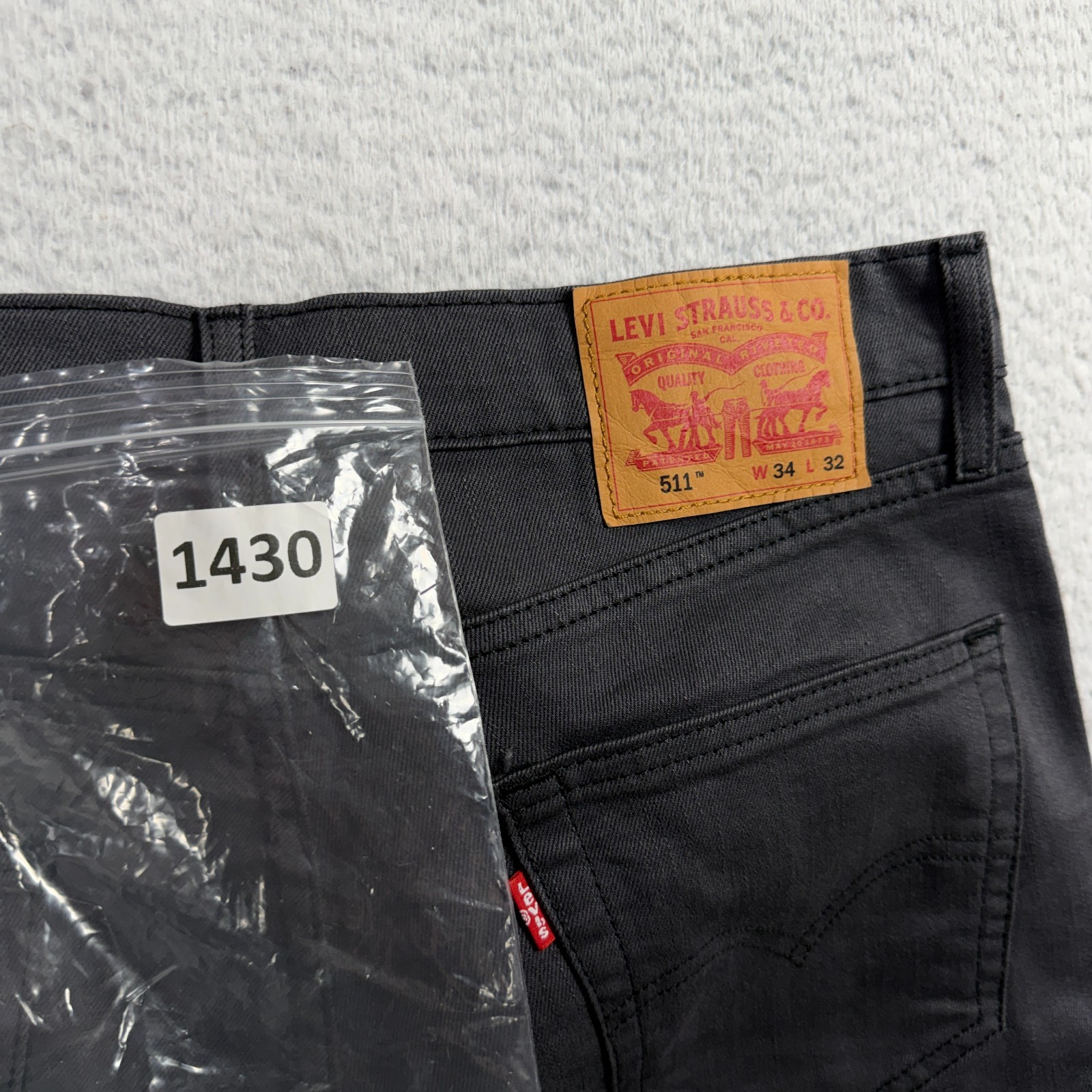 Levi’s 511 Slim Fit Jeans Mens 34×32 (34×31) Gray Denim Pants Super Stretch