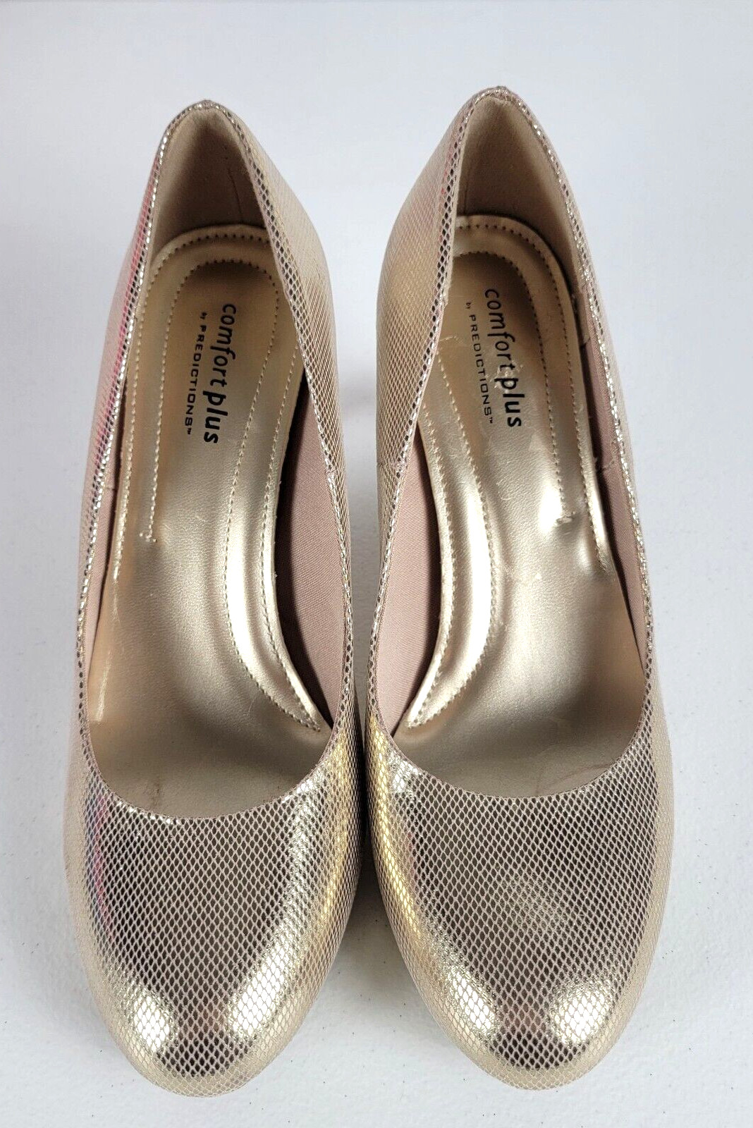 Comfort Plus By Predictions Gold Pumps Faux-Leather Women’s US SIZE 8