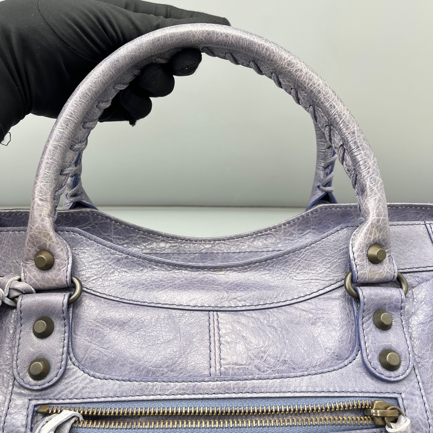 Balenciaga Pre-Owned Authentic Luxury Handbag Purple 42*22*17cm