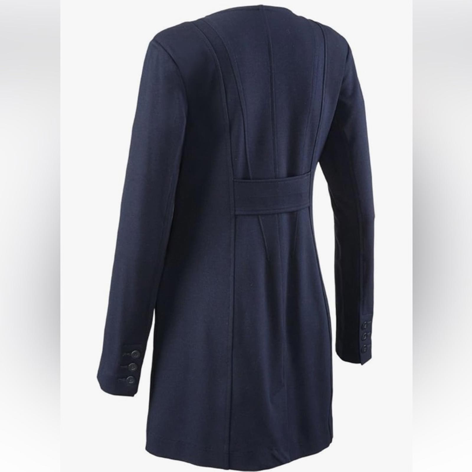 CAbi #5093 Lido Navy 3 Button Front Jacket Womens Size Medium with Pockets