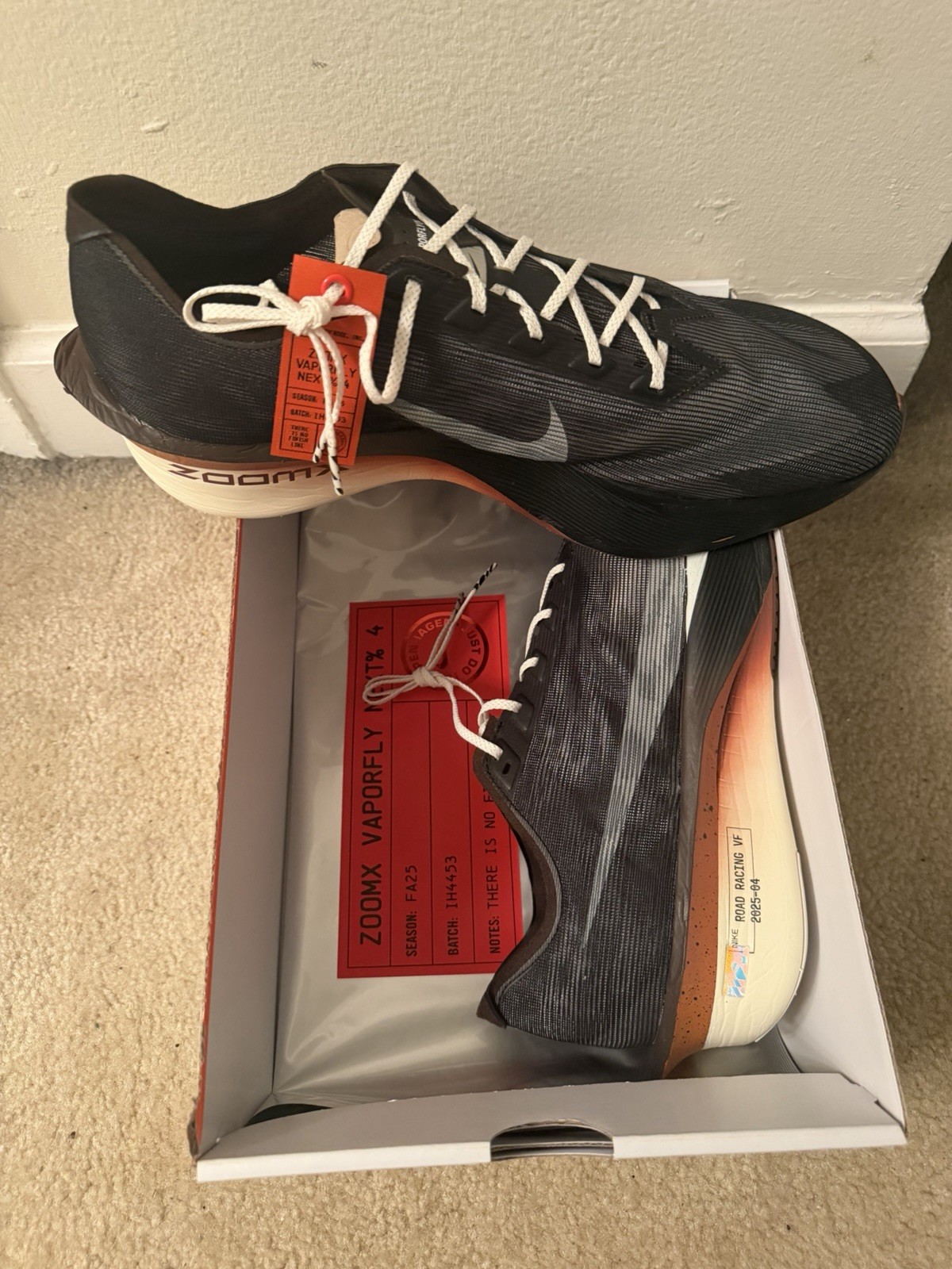 Nike ZoomX Vaporfly Next% 4 Velvet Brown Size 15
