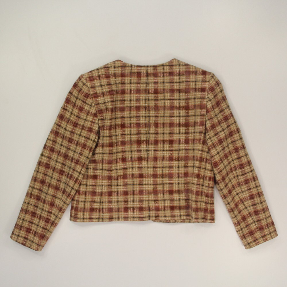 Pendleton Women’s Wool Blend Jacket Blazer Size 14 Plaid Academia 90’s VTG USA