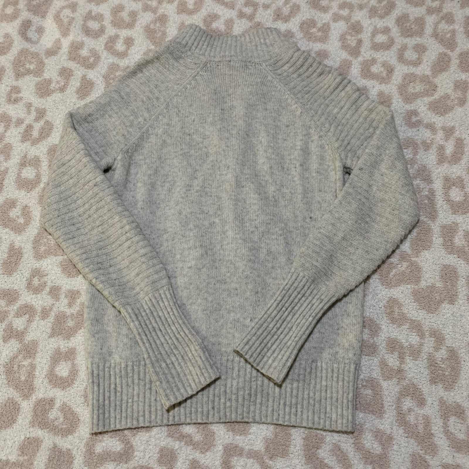 Royal Robbins Full Zip Sweater Oatmeal Gray Merino Wool Linen Blend XS