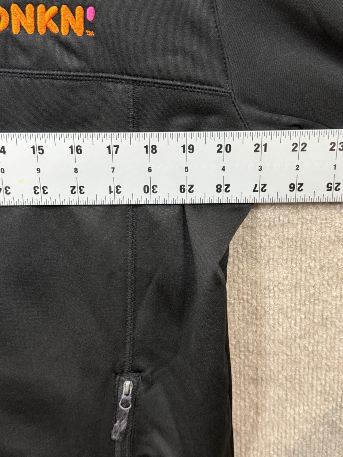 Dunkin Donuts Mens Employee Jacket Size Medium Black Full Zip Employee Worker