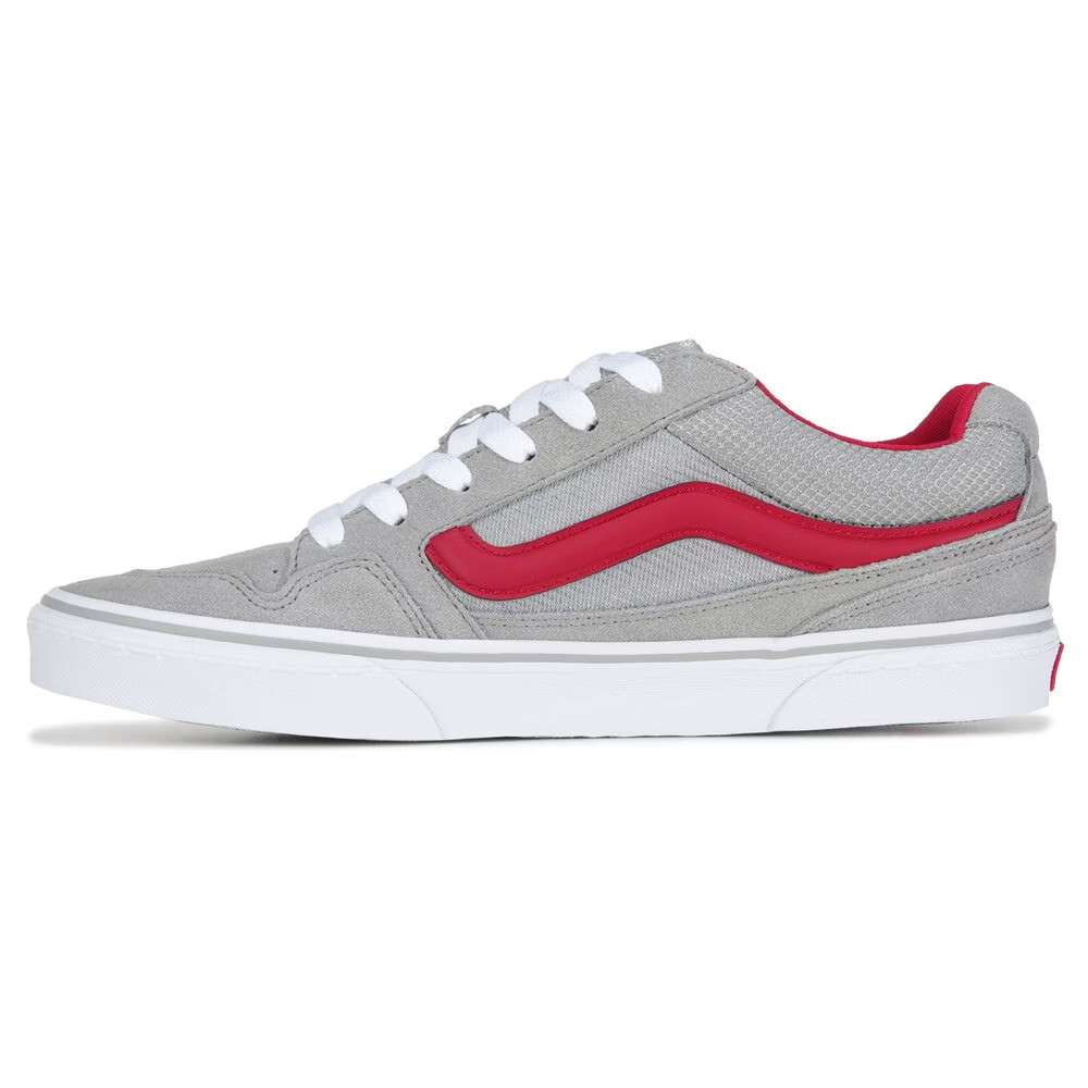 NEW MEN’S VANS CALDRONE SHOES SNEAKERS! CHARCOAL GRAY RED WHITE! IN MEDIUM (D)!