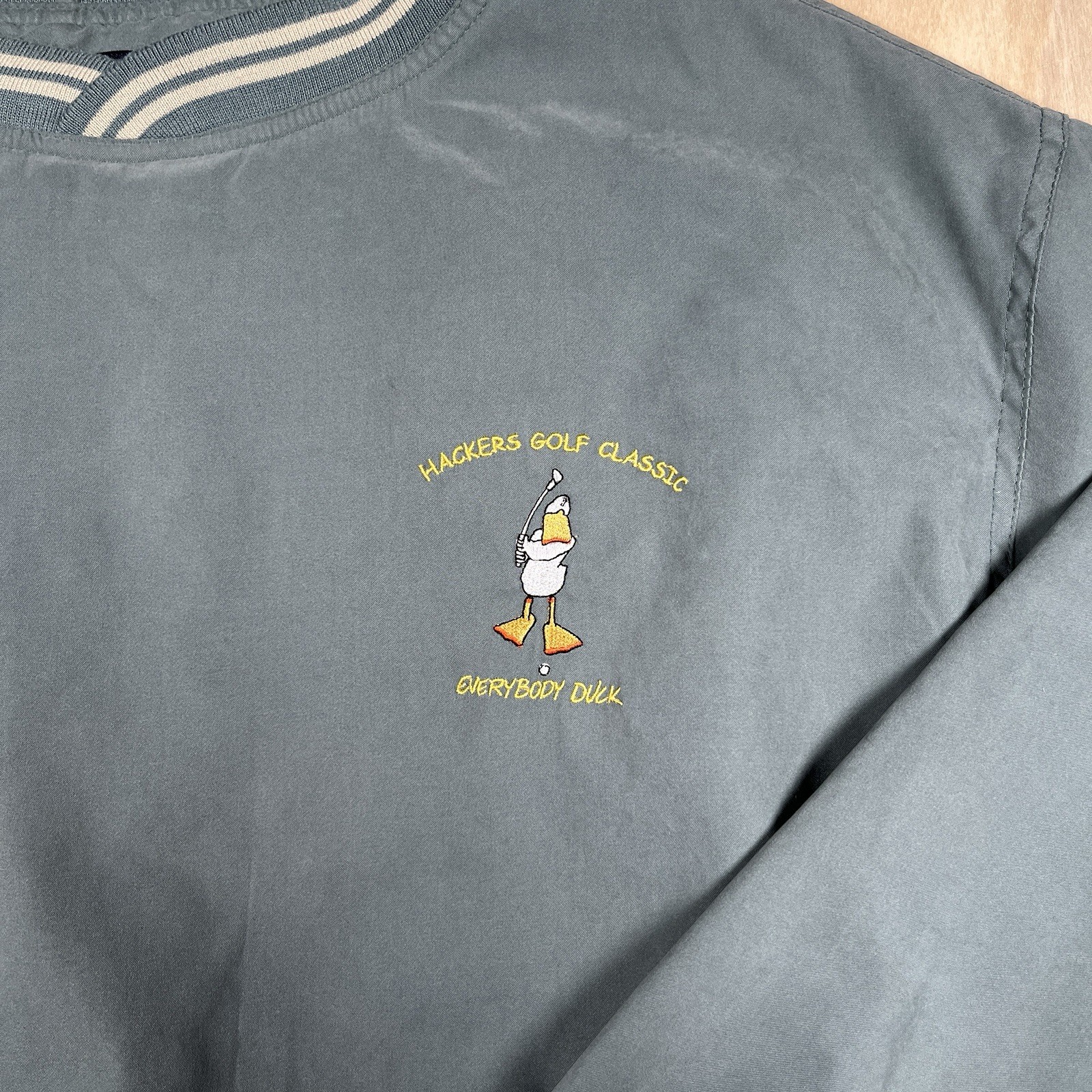 Vintage Port Authority Jacket Men’s XL Green Windbreaker Embroidered Logo Golf