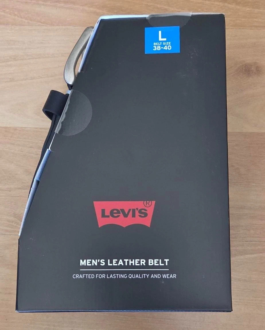 Levi’s Men’s Leather Belt – 100% Genuine Leather – Various Size – New- Free Ship