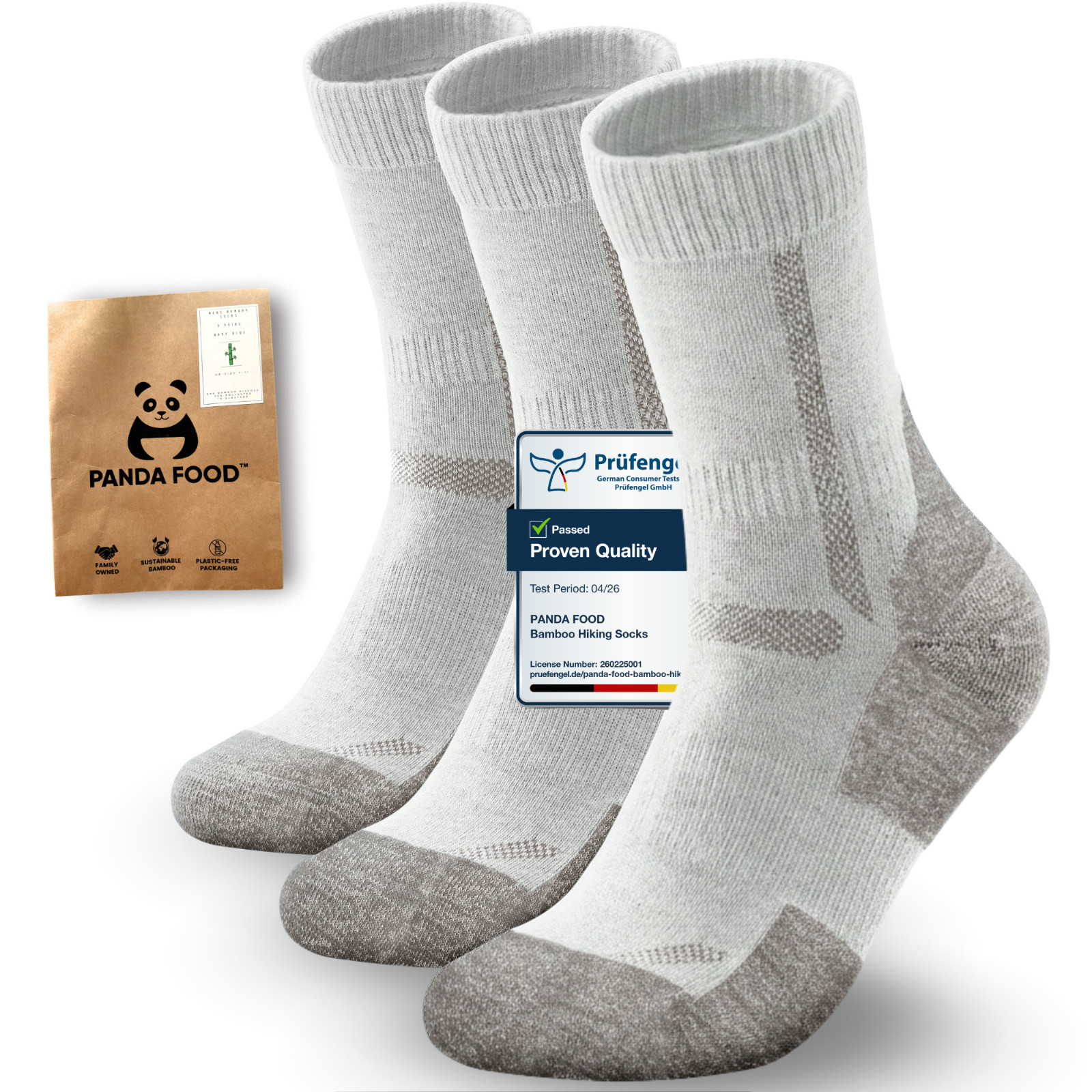 3 Pairs Premium Bamboo Rayon Walking Socks | Anti-Blister Warm Breathable Socks