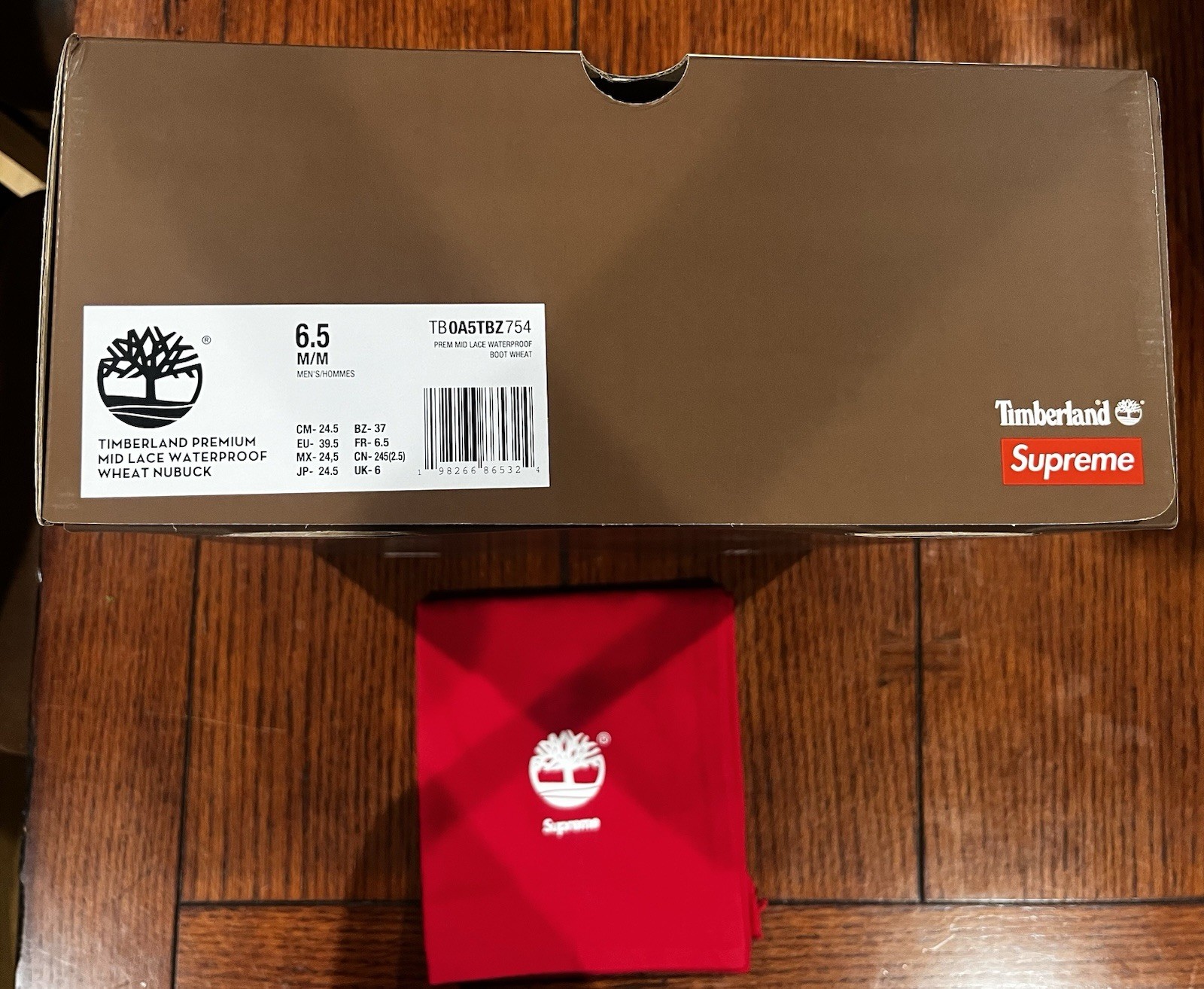 Supreme x Timberland Patchwork 6″ Premium Waterproof Boot – Wheat Size 6.5