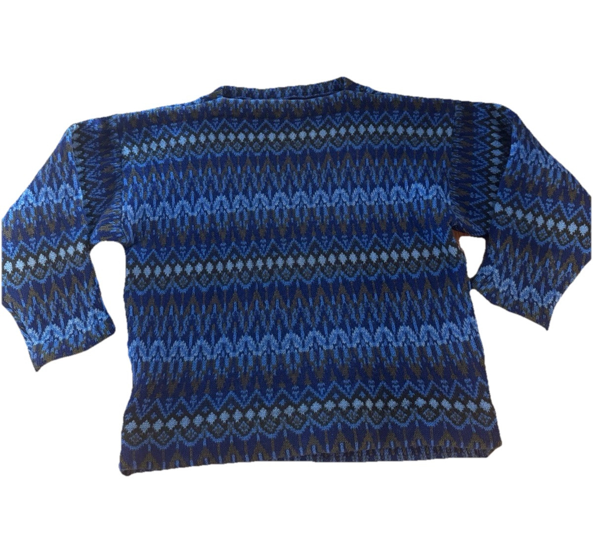 Vtg Iceland Jersey Modeller Sweden Blue Sweater Hans Heitsch Lambswool Sz 42/12