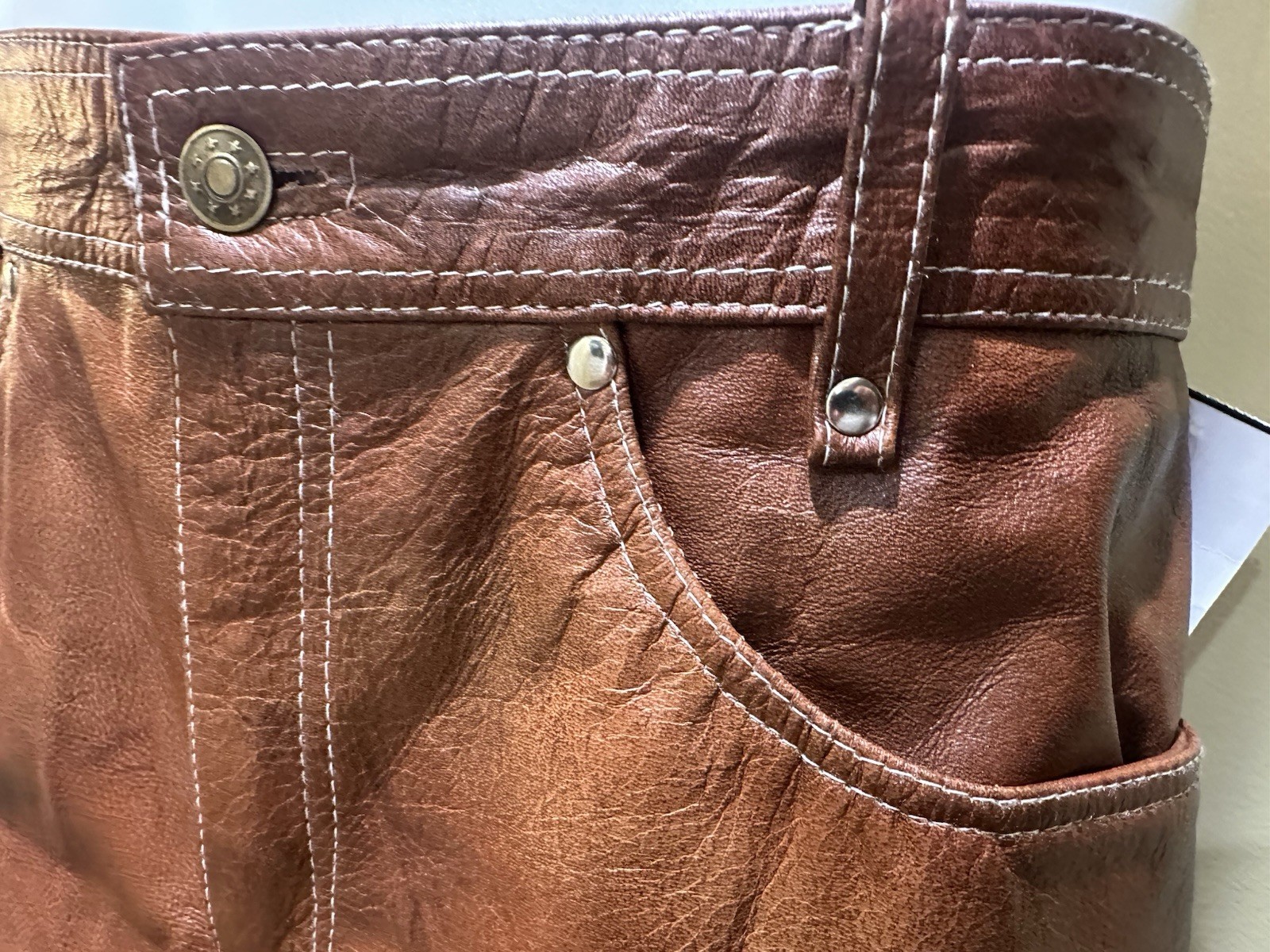 Men’s Real Leather Pants Sz 36
