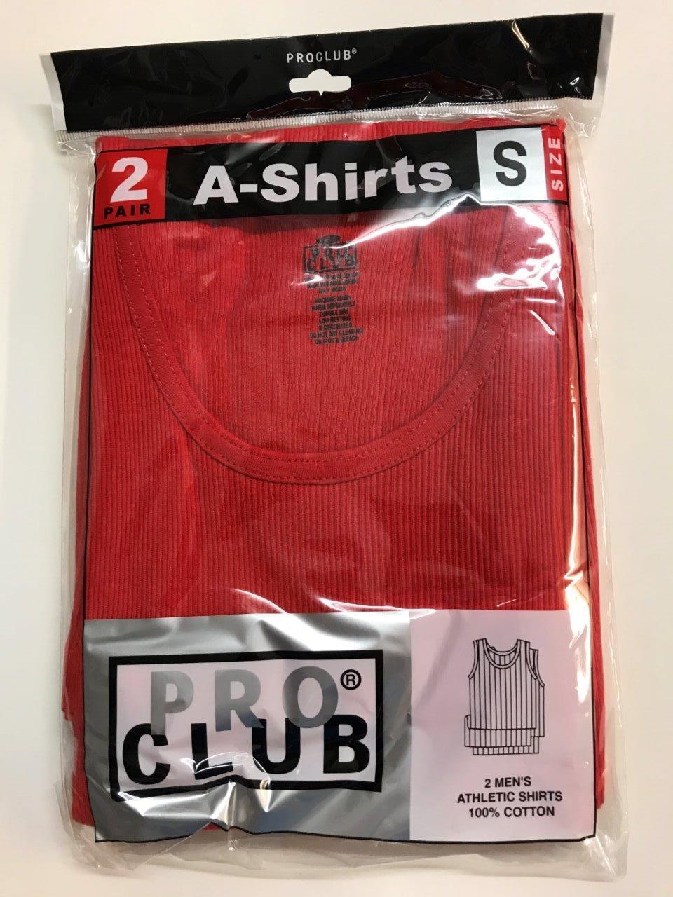 2 New PROCLUB MEN’S A-shirts Red Tank Top Undershirts Pro Club SMALL-7XL 2PC