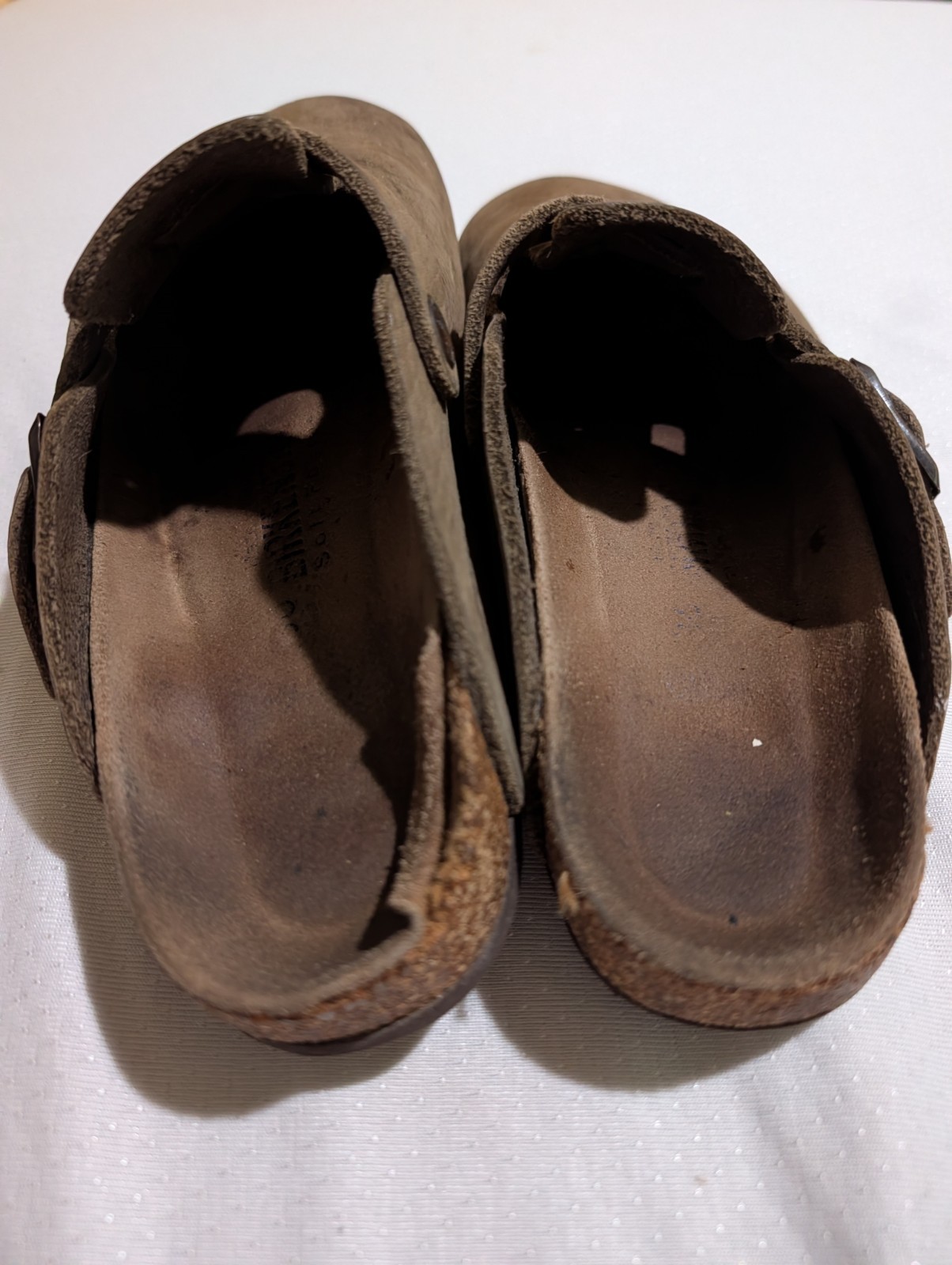 Birkenstock Boston Clogs 36 Brown Oiled Leather Soft Footbed Heavily Broken-In