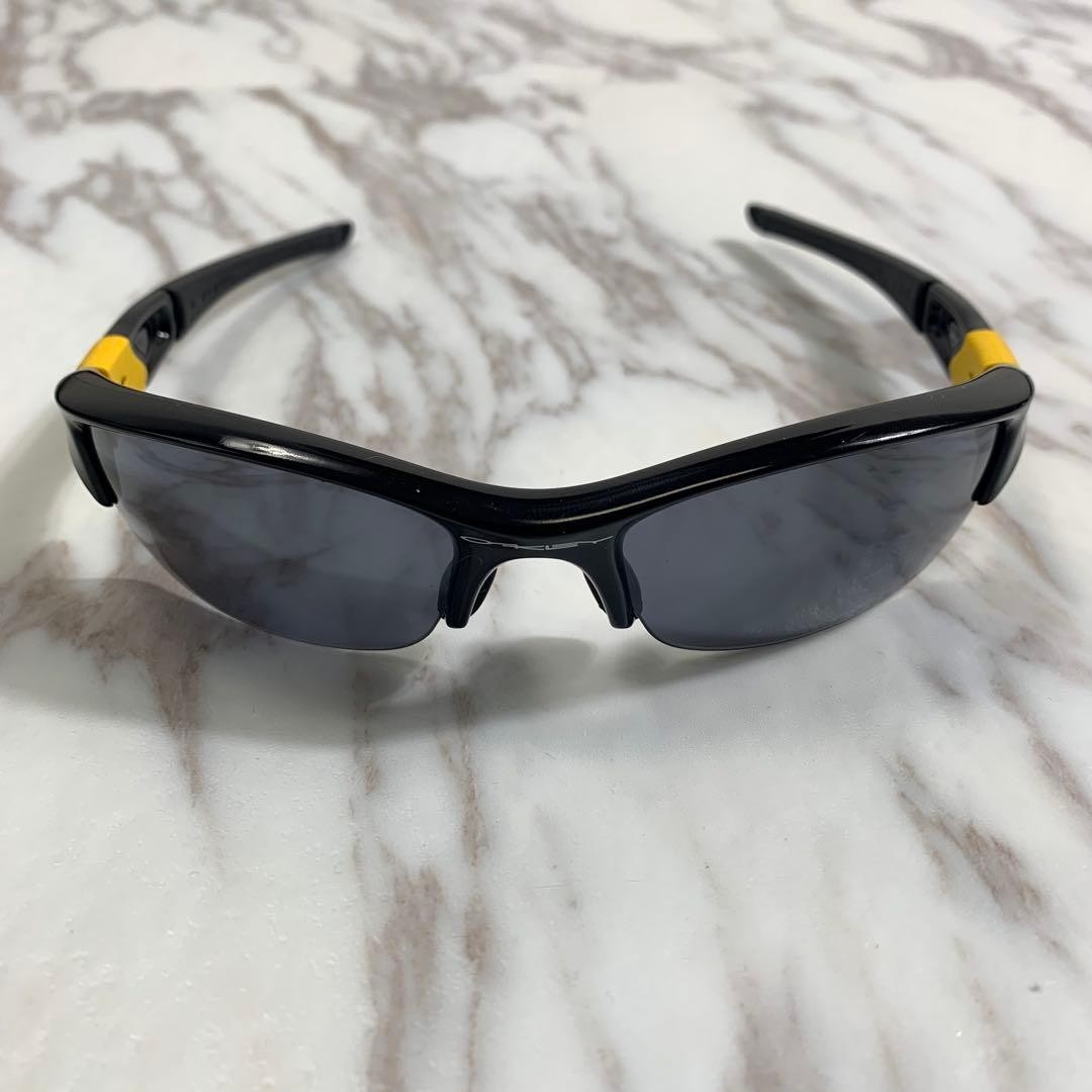 Oakley Flak Jacket Sunglasses Black Yellow Mens Sports Eyewear Authentic