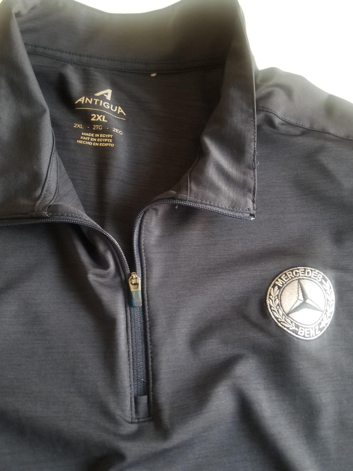 Mercedes-Benz USA Antigua Mens 2XL Quarter Zip Fleece Pullover Blue