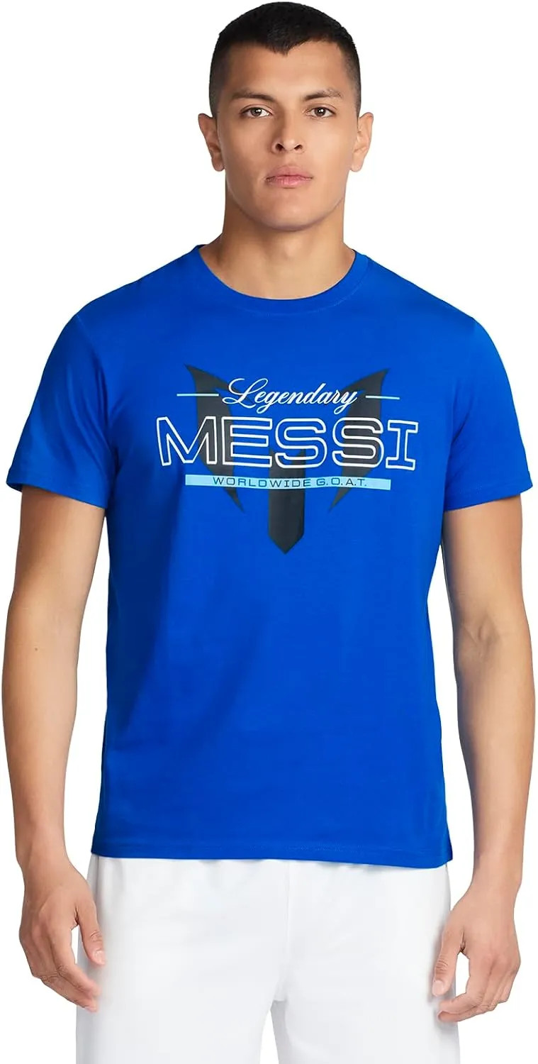Messi Men’s Wingstar Logo T-Shirt Short Sleeve Graphic Tee Standard Fit