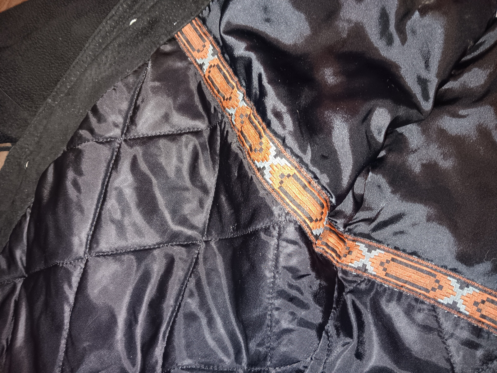 High Noon black Leather Suede Fringe Mens Western style Medium size jacket