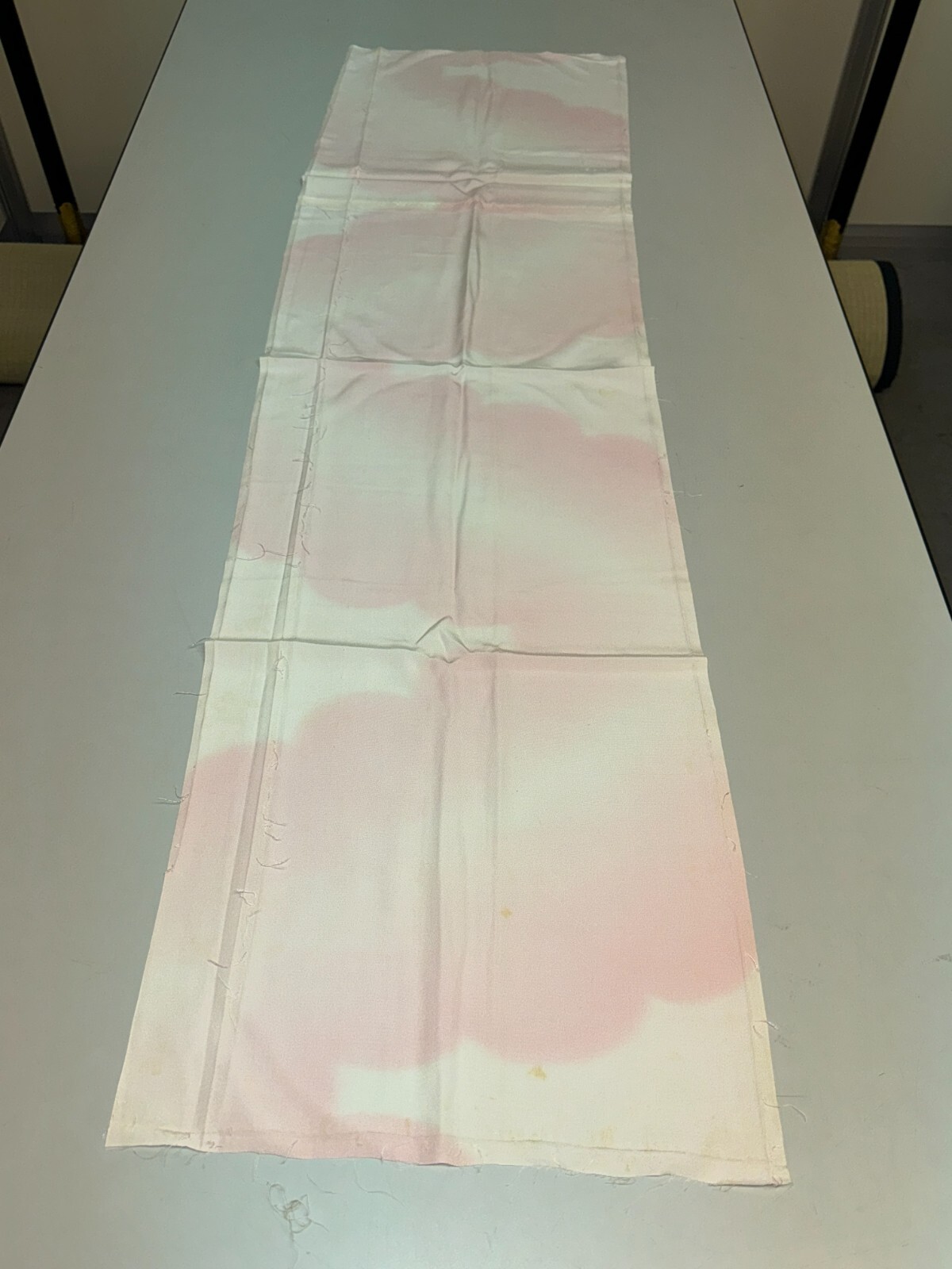 Japanese Vintage Kimono Fabric cloth Boro silk pink tradition Dirt 50.7×13.7in