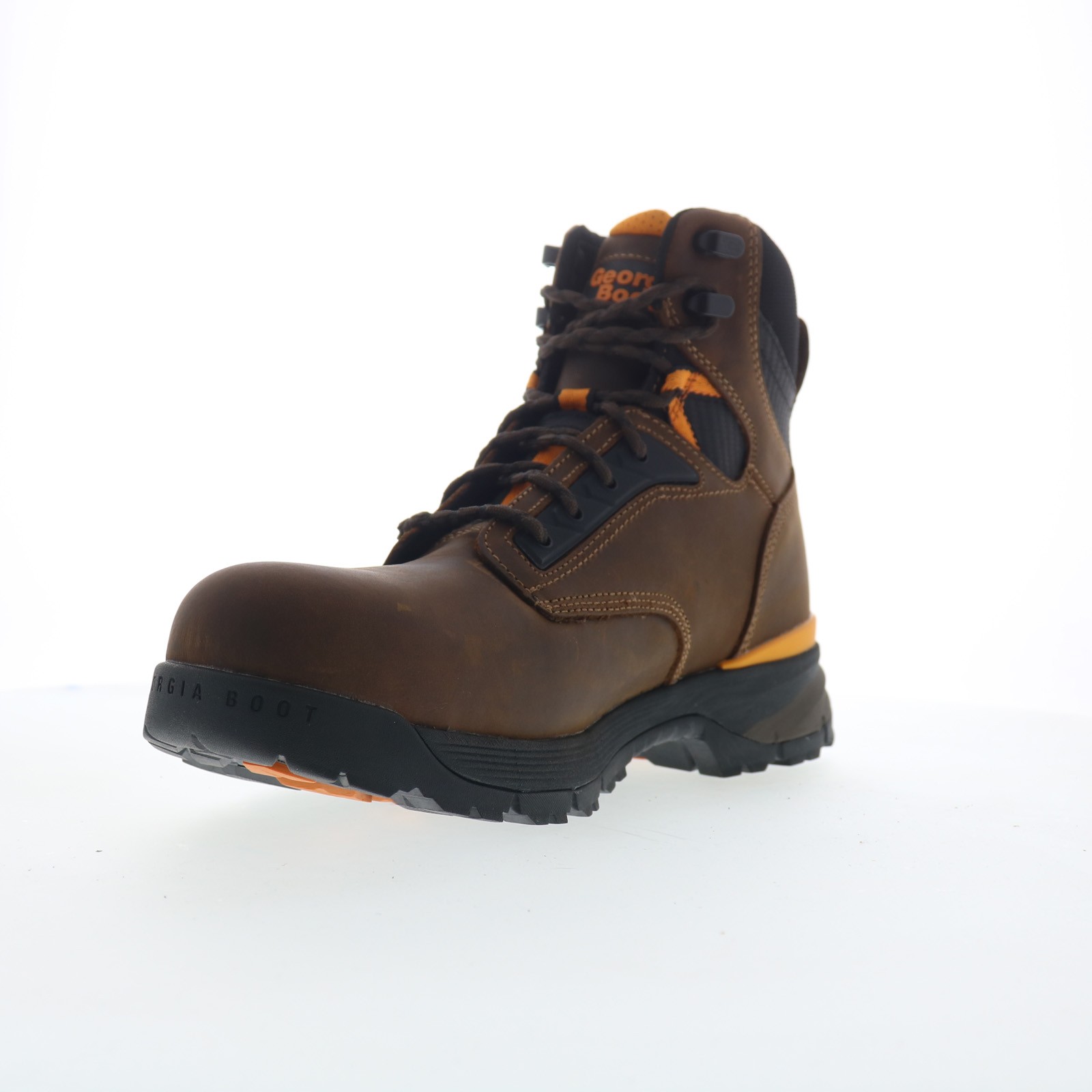 Georgia Boot TBD Alloy Toe Waterproof 6″ Work Boot Mens Brown Work Boots
