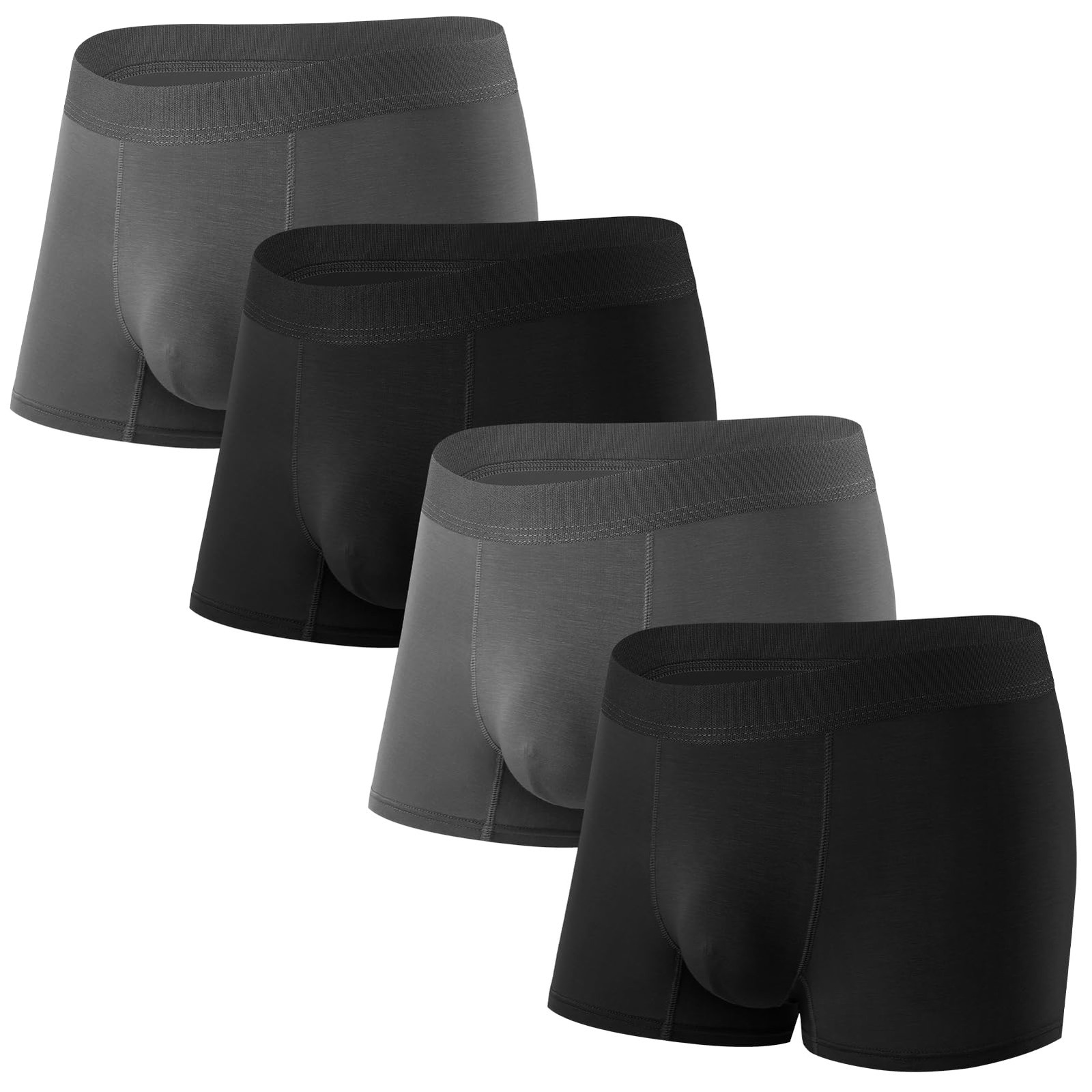 5Mayi Bamboo Viscose Boxer Briefs X-Large, A:4 Pairs Mens Trunks
