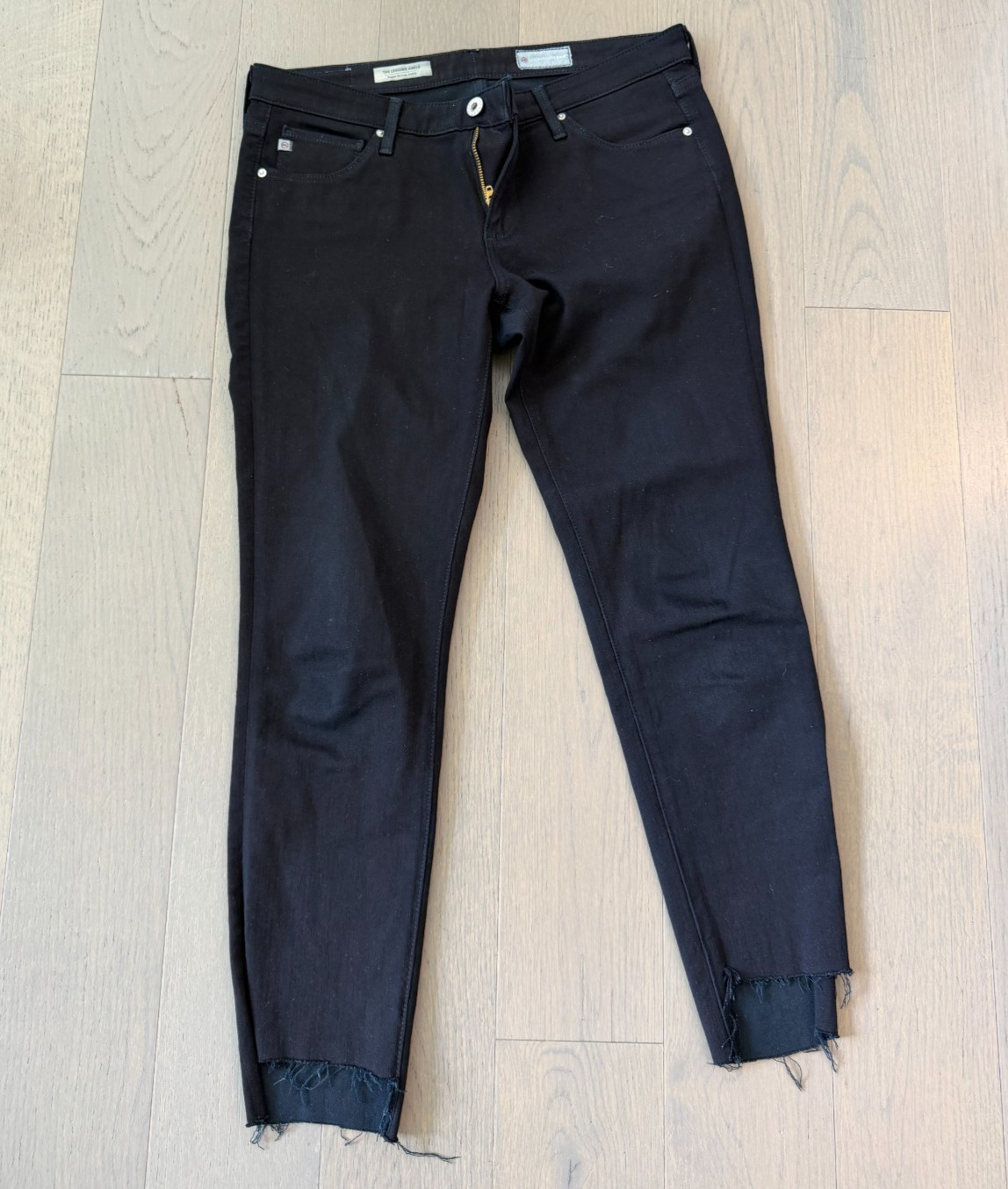 AG Black Jean Legging Ankle Super Slim Ankle Denim Adriano Goldschmied 28 R