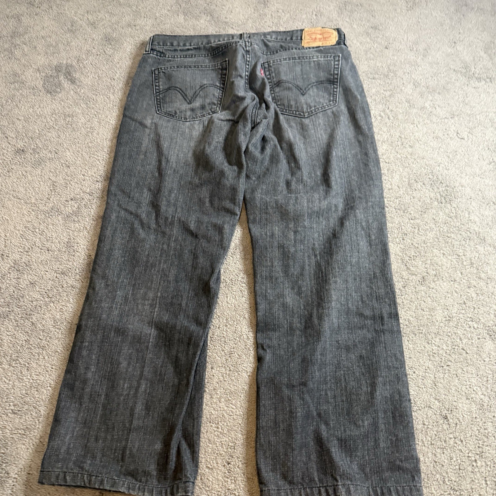 Levi’s 559 Relaxed Straight Charcoal Gray Jeans Men’s Meas. 36×28(tag36x30)