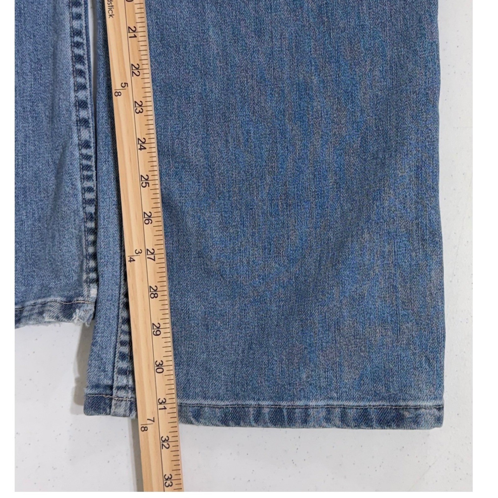 J Jill Authentic Fit Below Waist Straight Leg Jeans Size 12 (32×31.5) Mid Rise