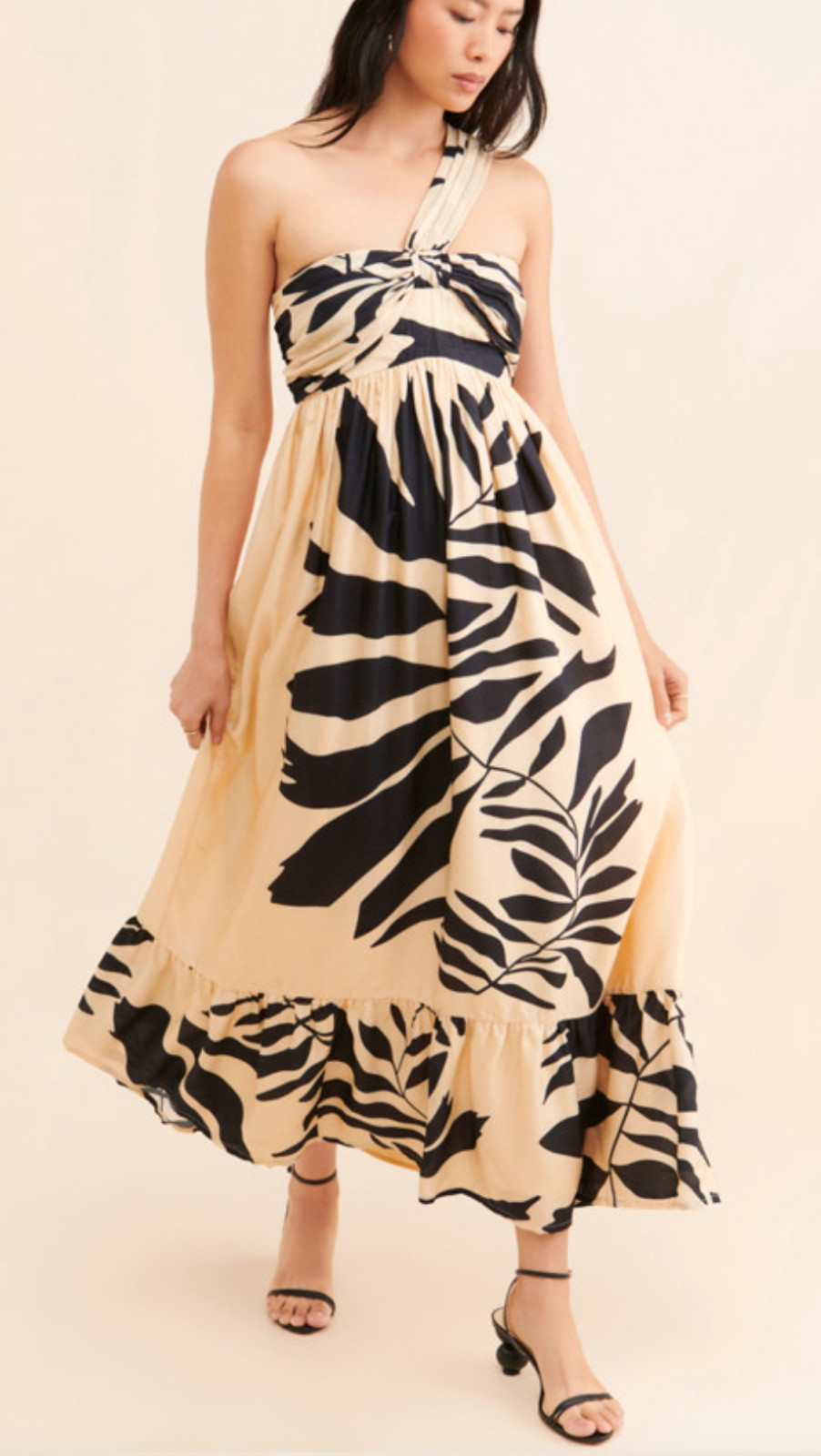 NEW ANTHROPOLOGIE LET ME BE ONE SHOULDER DRESS SZ XSP XS PETITE