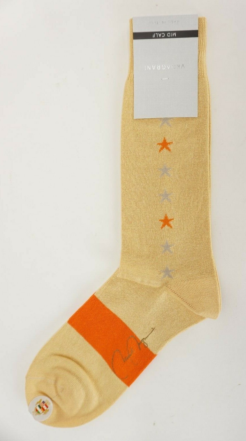 VK Nagrani Men’s Dress Socks Mid Calf STARS M374 YELLOW