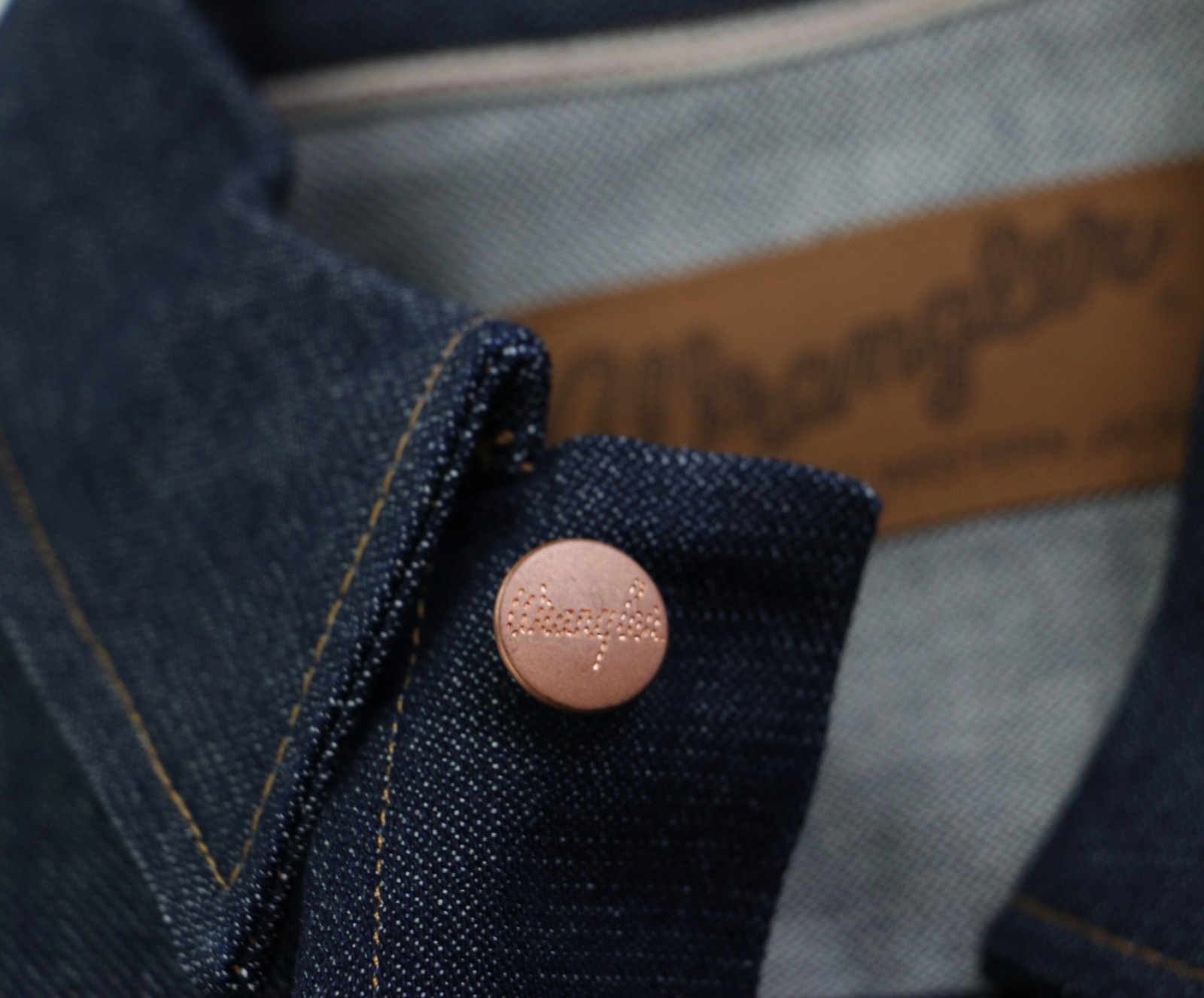 Wrangler Men’s Selvedge Denim Jacket Cowboy Cut Raw Indigo 14.75 oz 100% Cotton