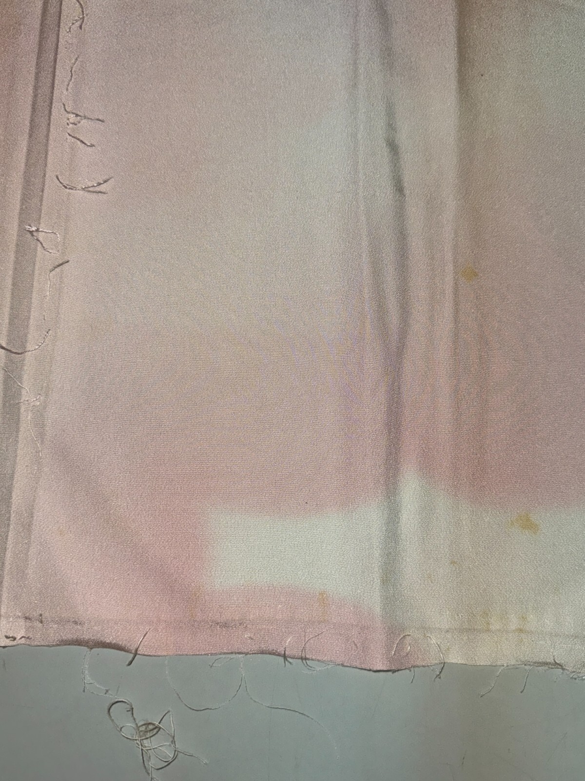 Japanese Vintage Kimono Fabric cloth Boro silk pink tradition Dirt 50.7×13.7in