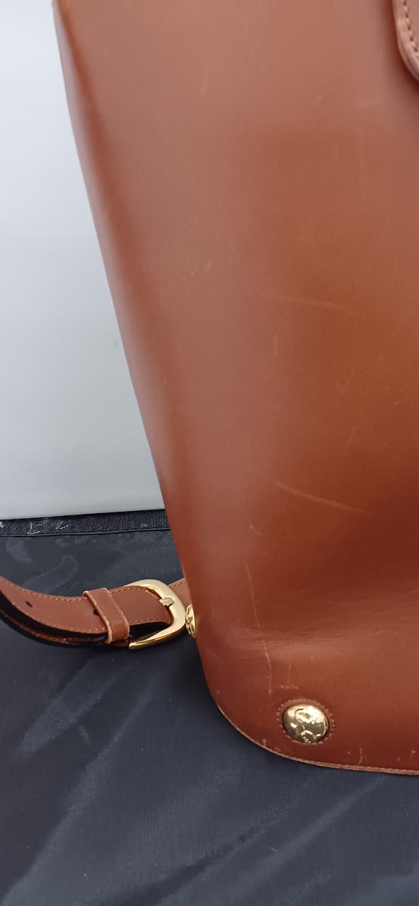 Salvatore Ferragamo Shoulder Bag Brown 10.6 inch