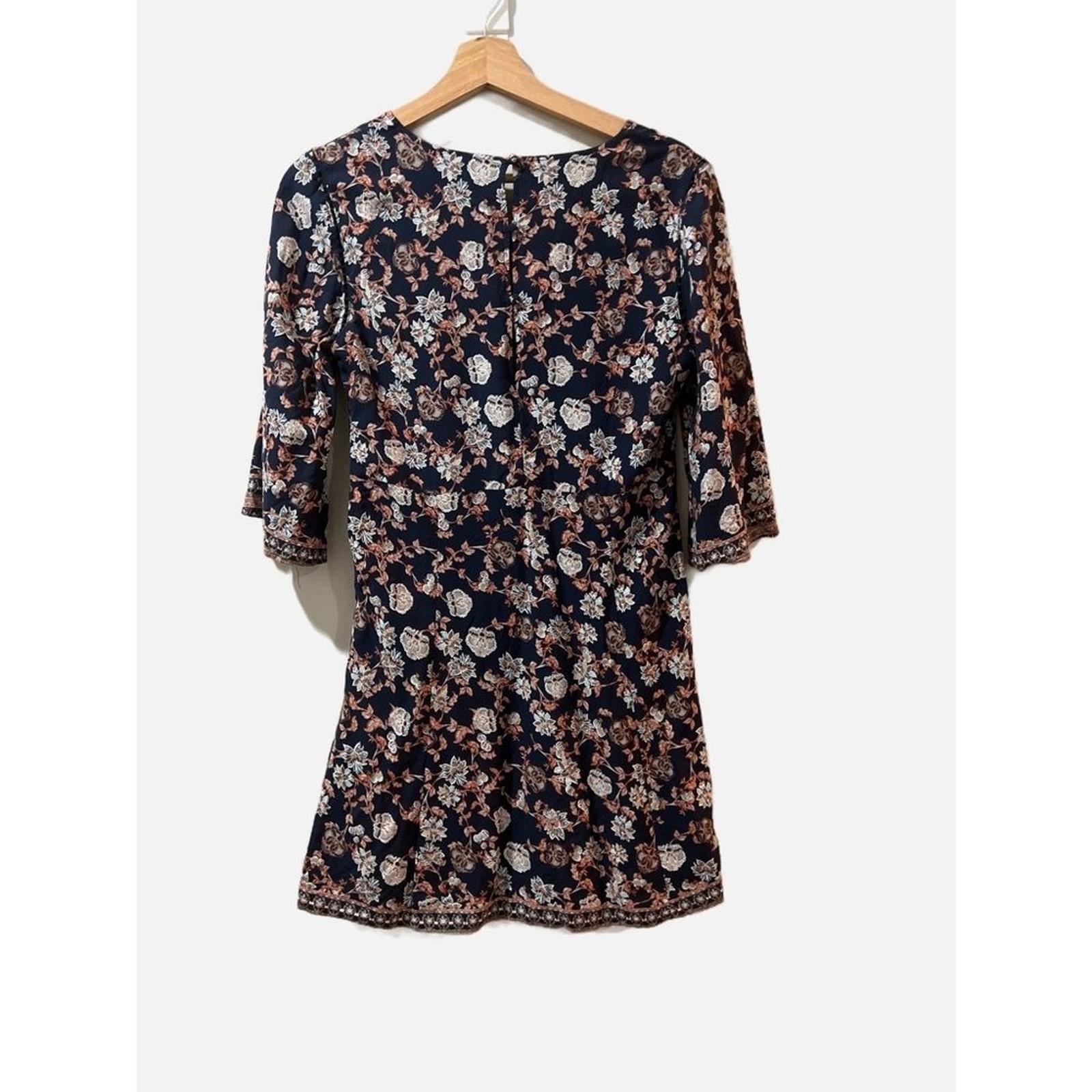 Altar’d State V Neck 3/4 Bell Sleeve Dress