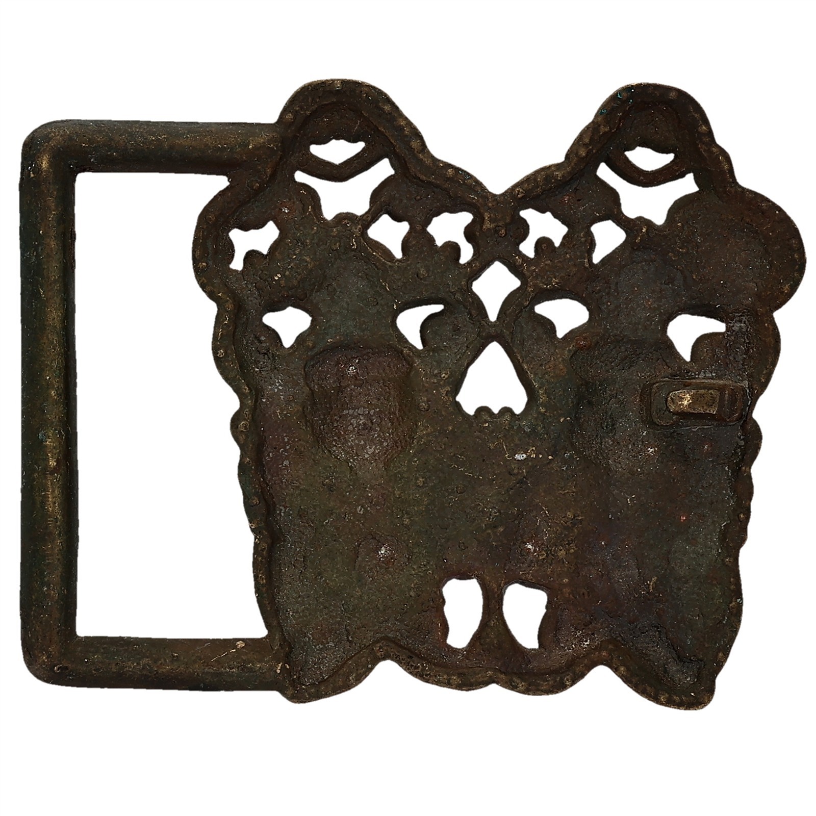 Edwardian Gothic Demon Gargoyle Grotesque Satyr Victorian Mask 70s Belt Buckle