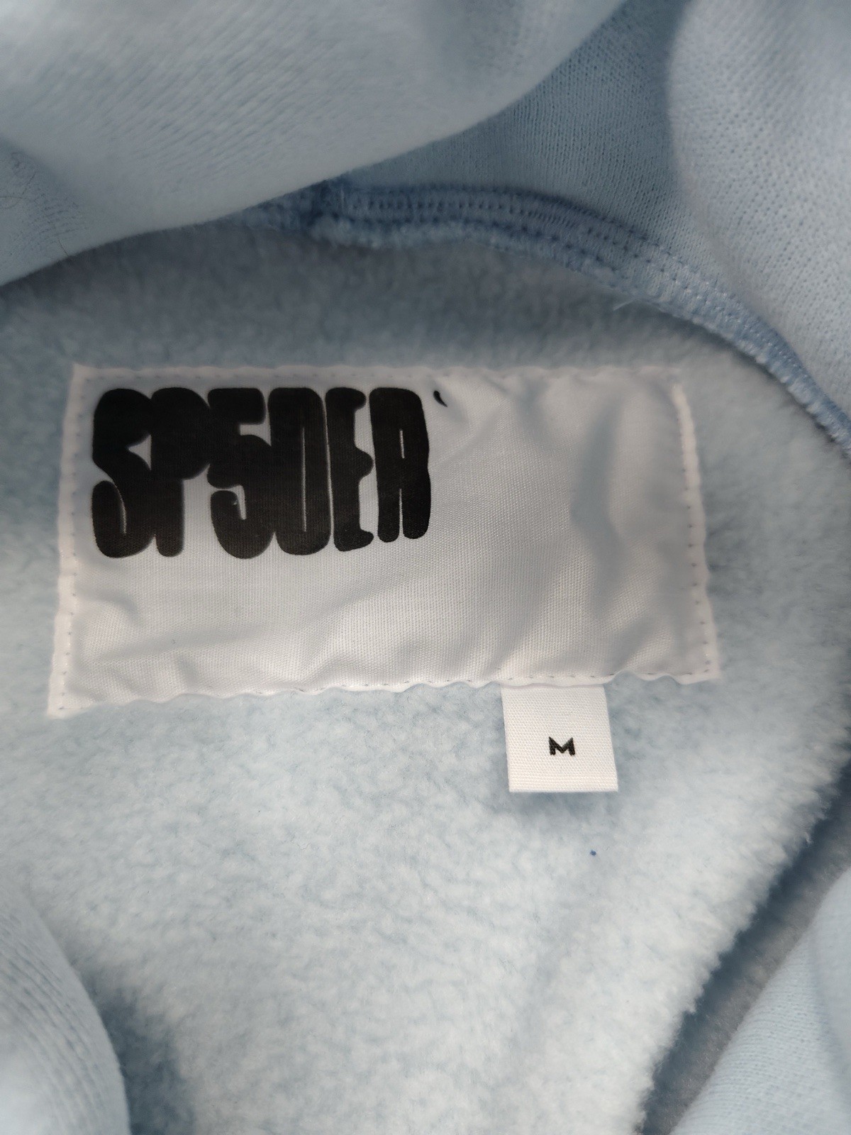 SP5DER hoodie Blue/White Beluga Graphic Logo Pullover Hoodie Pockets Men’s