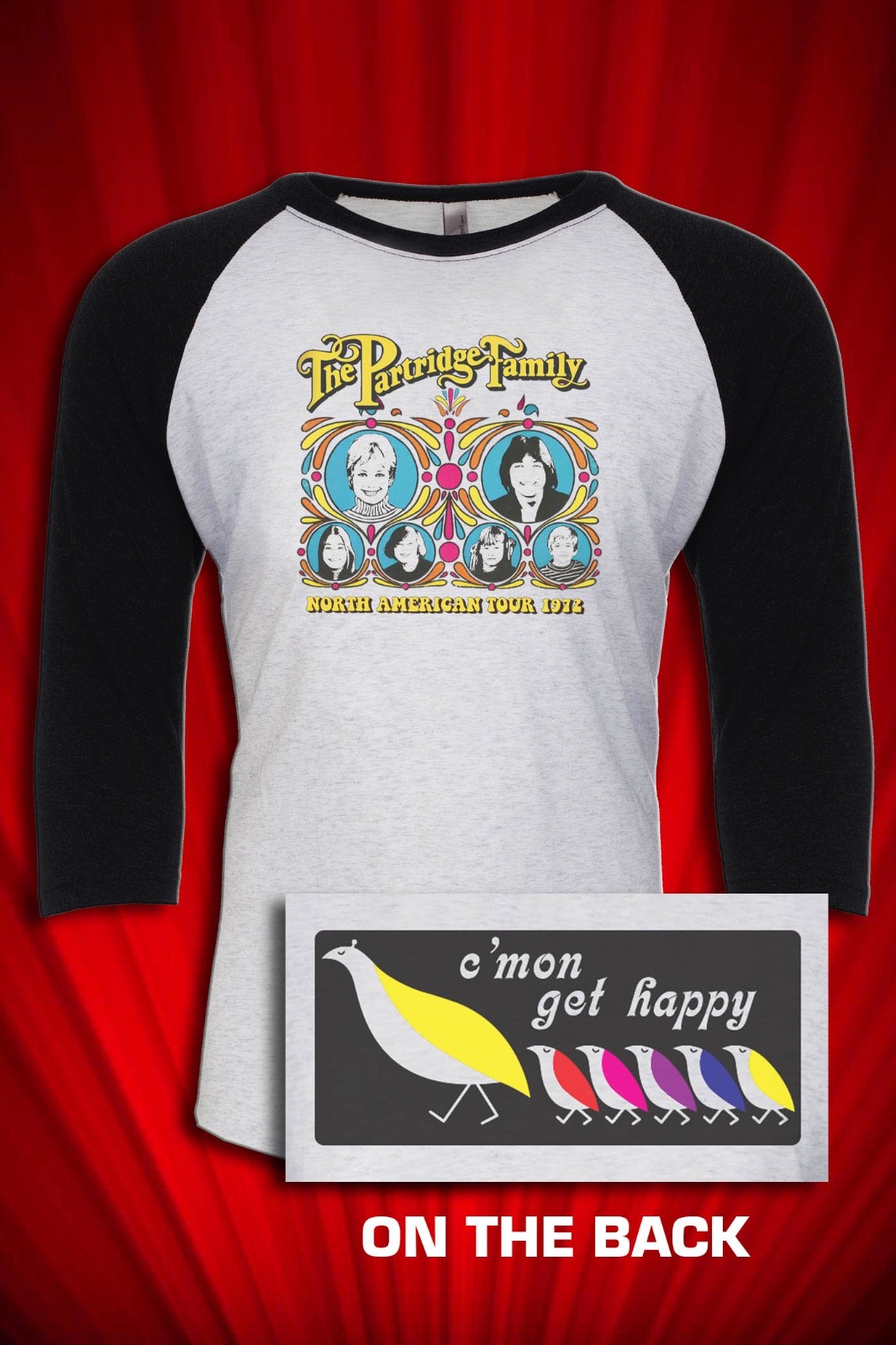 Partridge Family Vintage Tour Jersey 1972 T-SHIRT FREE SHIP USA David Cassidy