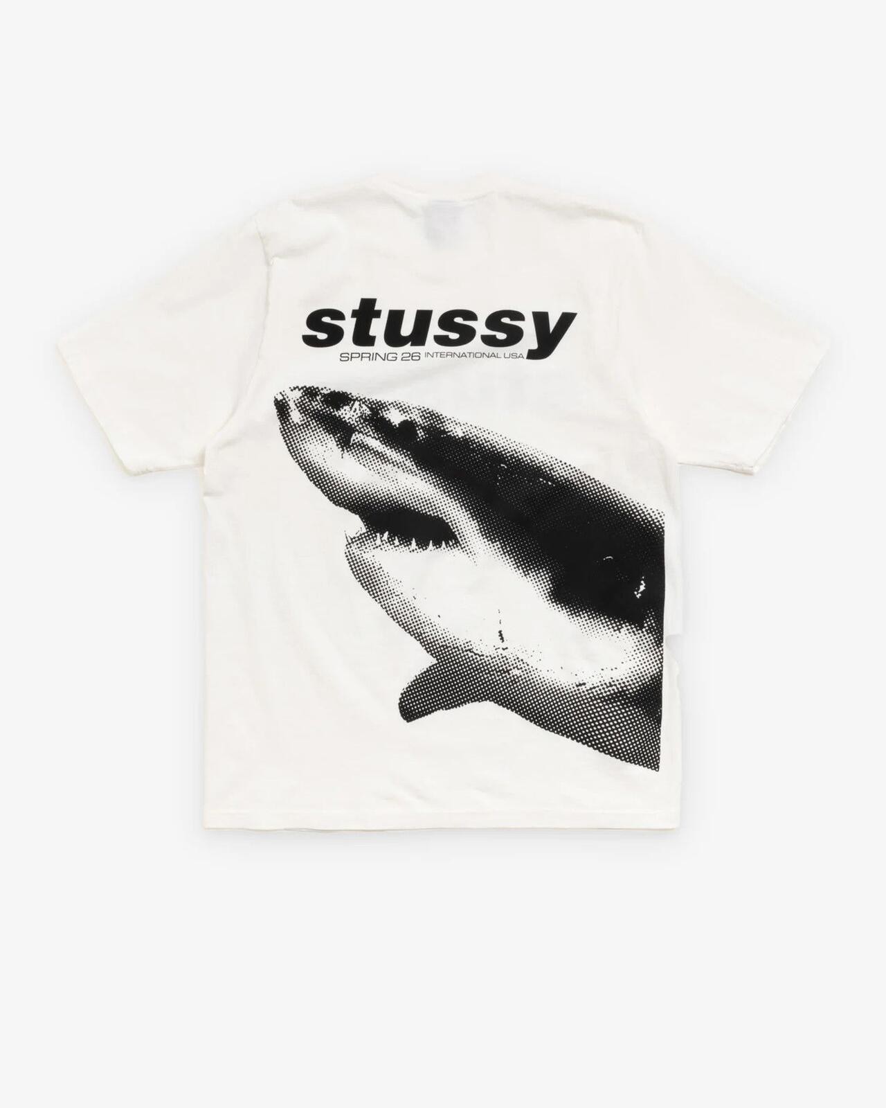 Stüssy Shark Tee Natural • Small