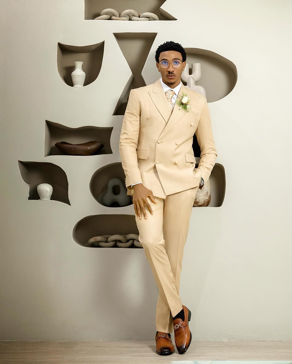 Men Suit Regular Fit Formal Peak Lapel Groom Prom Party Cocktail Double Breasted