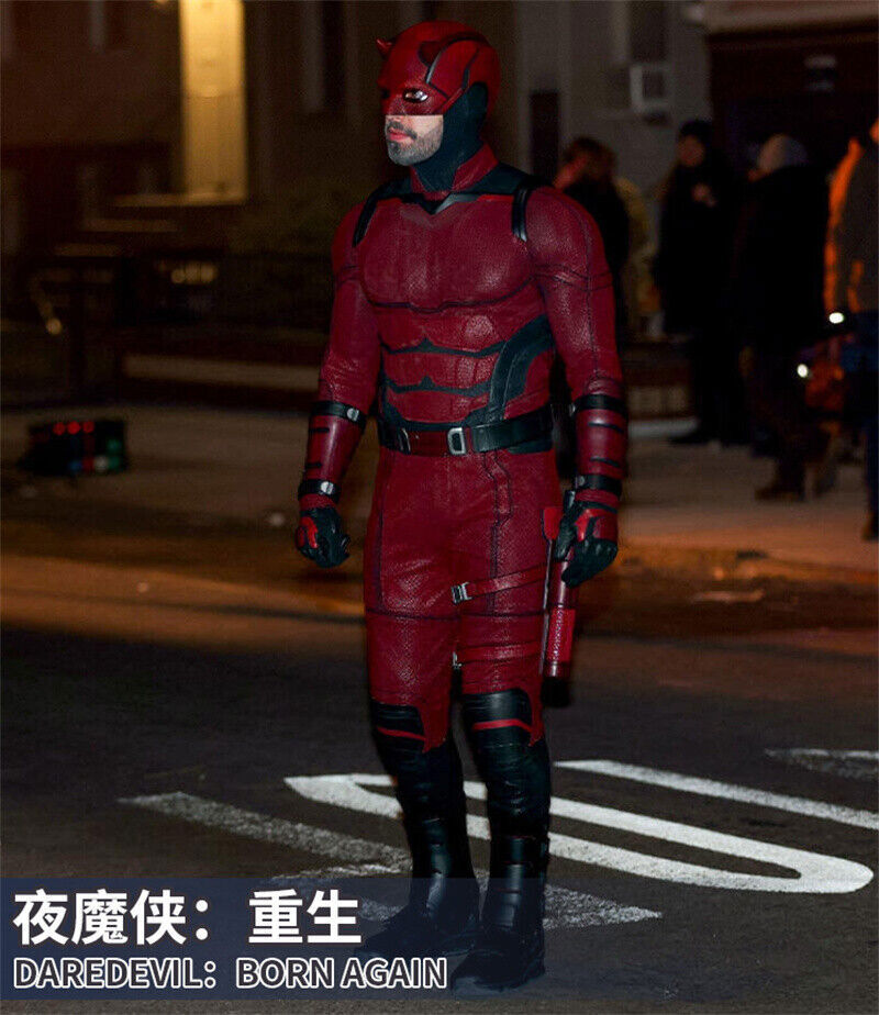 Daredevil Marvel Cosplay Costume Outfits Jumpsuit Shoes Mask Accessories Set Lot