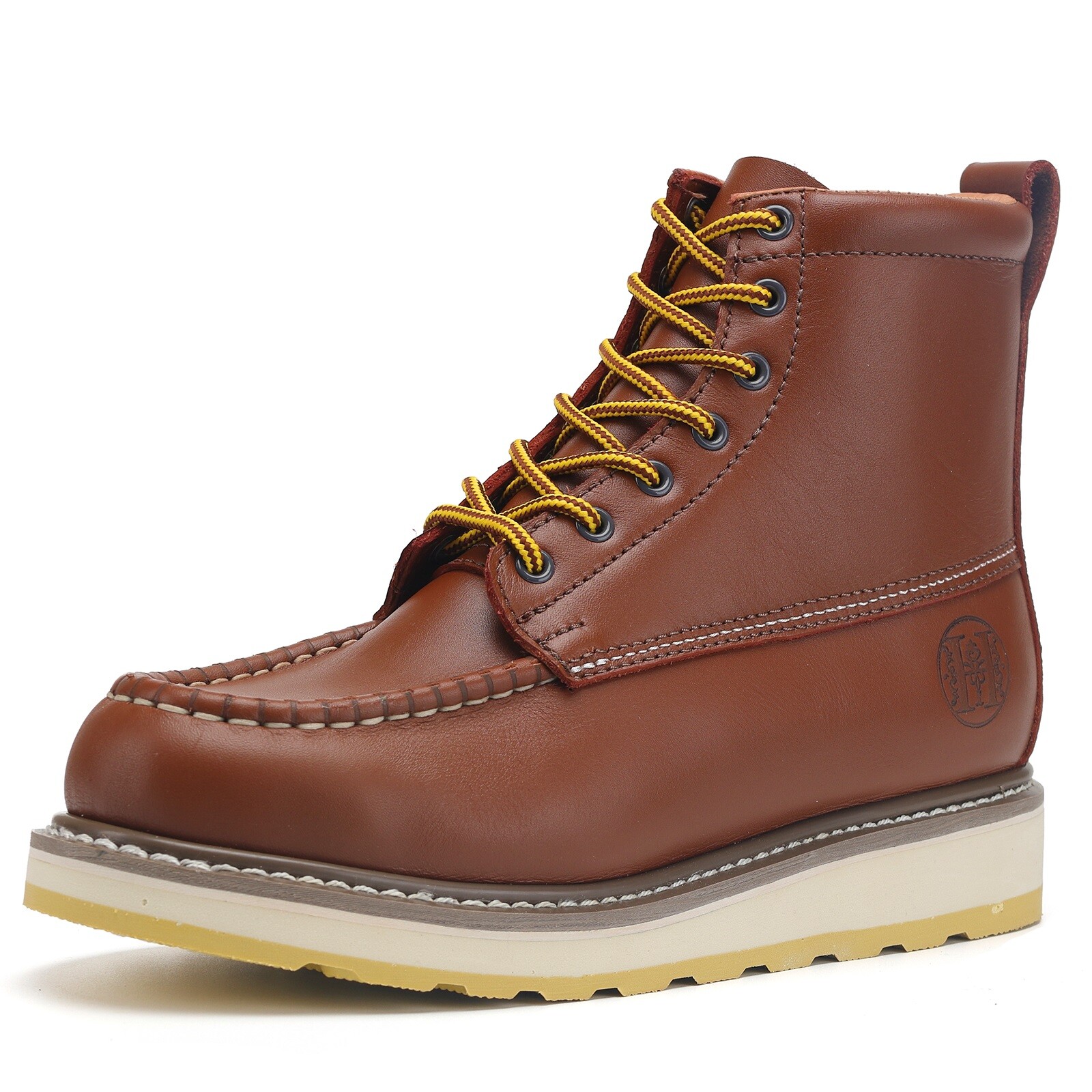 H84994 Men’s 6″ Soft Toe Leather Slip Resistant Durable Breathable Work Boots